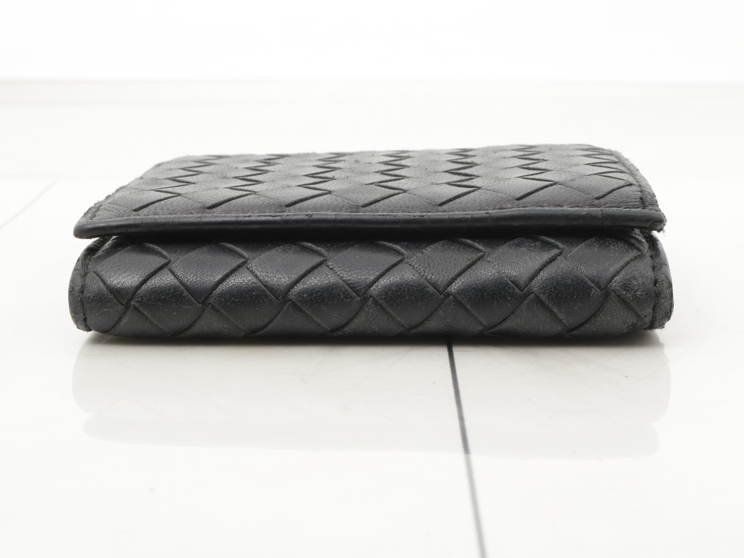Intrecciato (bag) and wallet - Bi-fold wallet - Black — view 3
