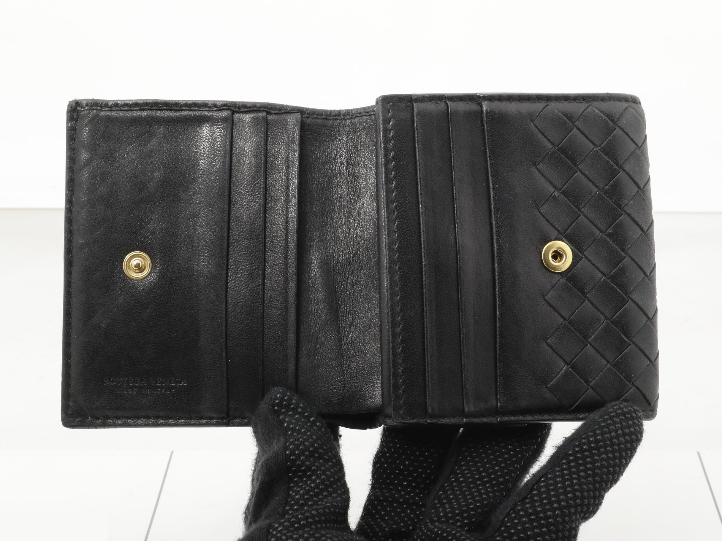 Intrecciato (bag) and wallet - Bi-fold wallet - Black — view 4