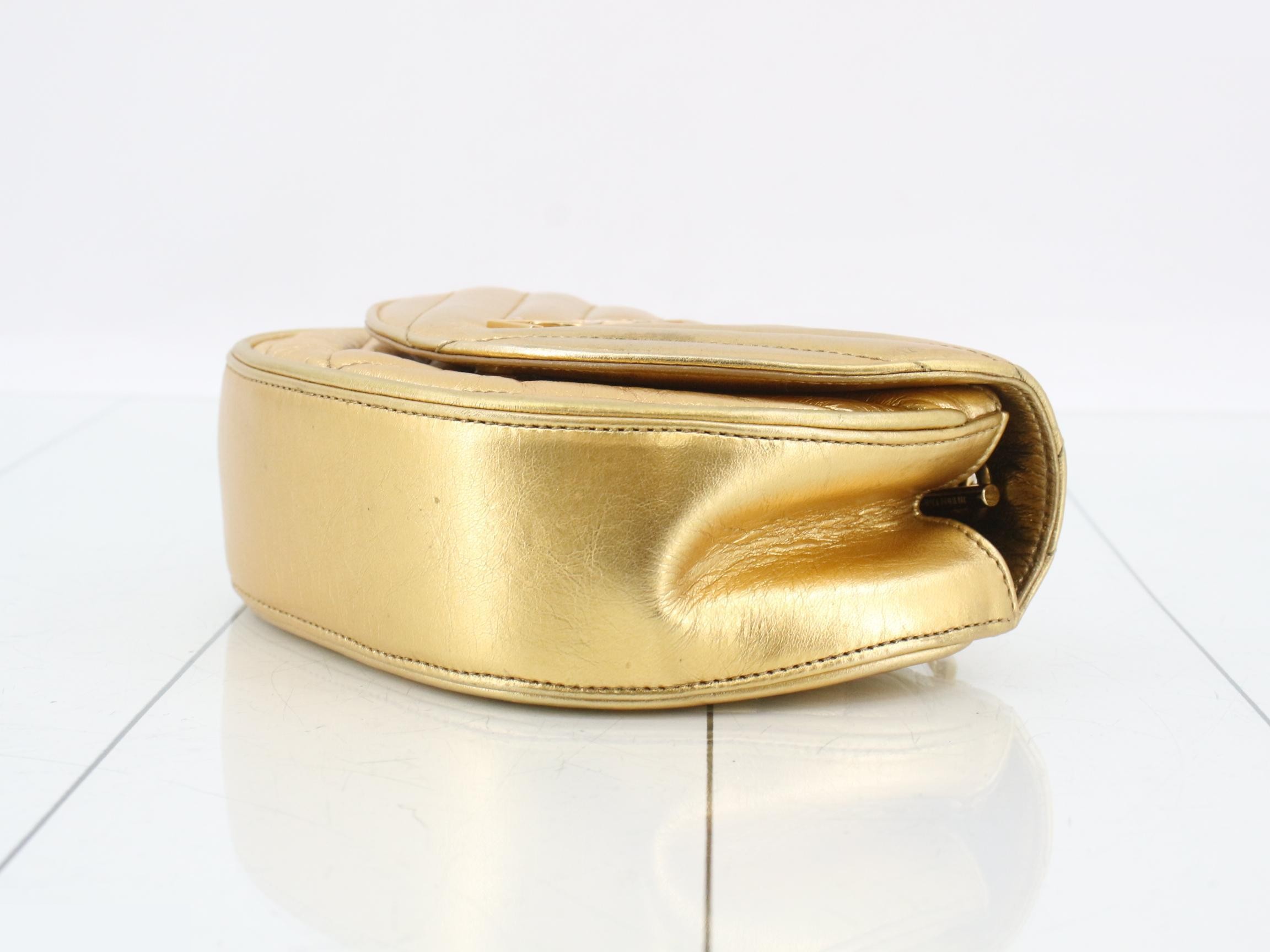 Cassandra V-stitch Leather Chain Shoulder Bag — view 6