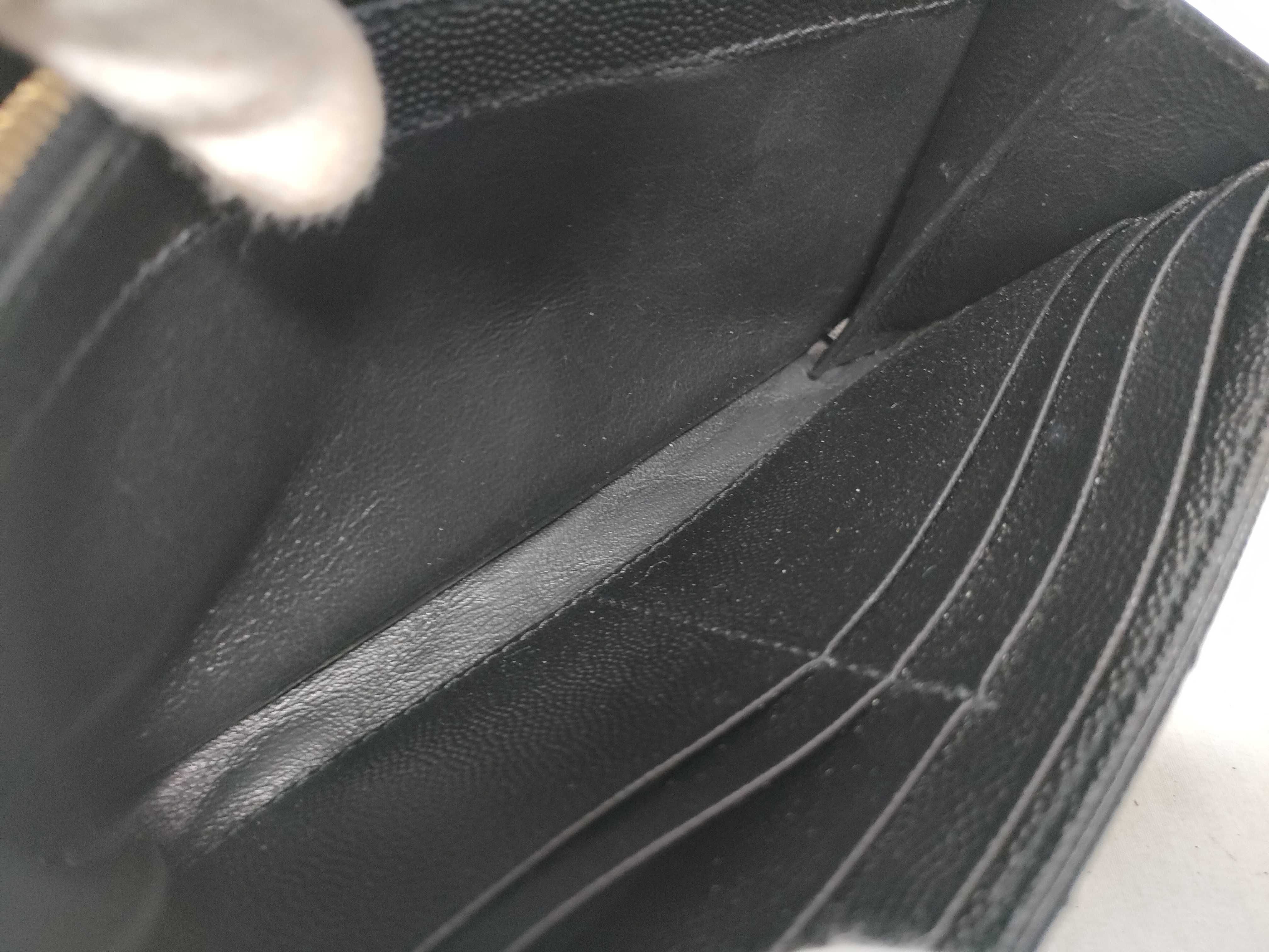 Long Wallet, Flap Closure, Black Caviar Leather — view 13