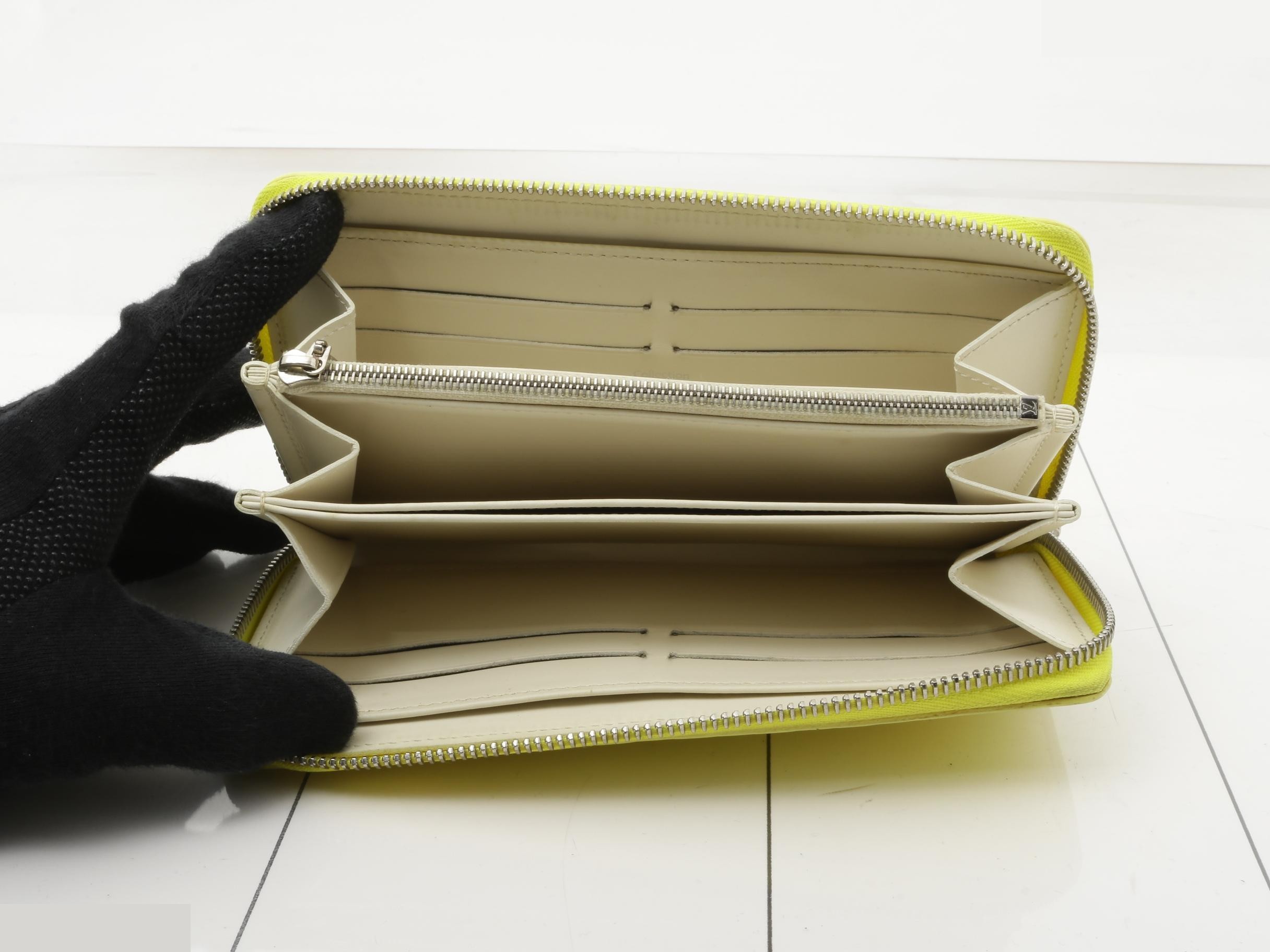 Damier Facette Zippy Wallet Jaune Round Zipper Long Wallet — view 4