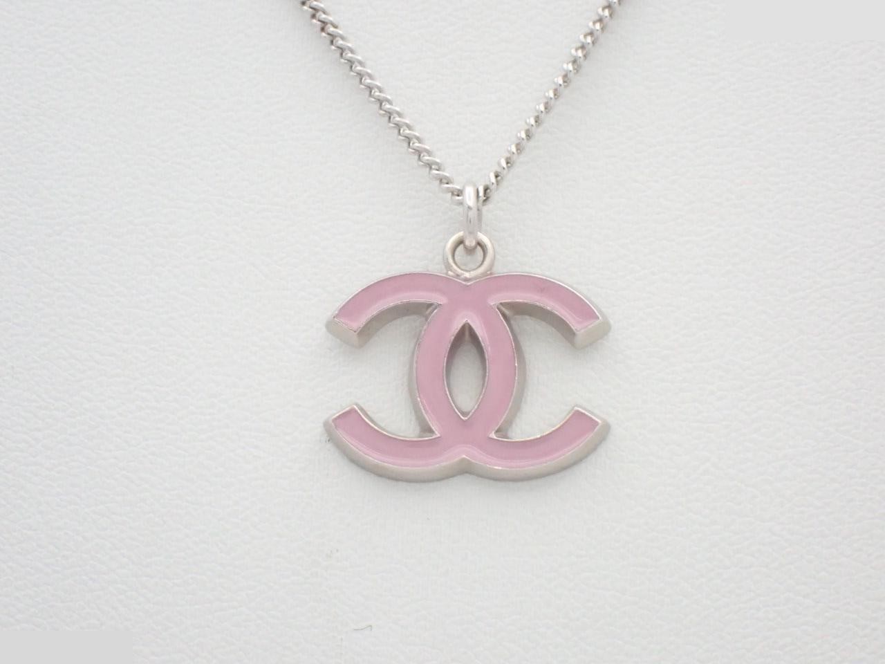 Coco Mark Necklace 05A Pink, Chain approx. 44cm