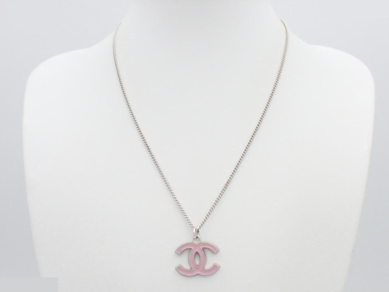 Coco Mark Necklace 05A Pink, Chain approx. 44cm — view 3