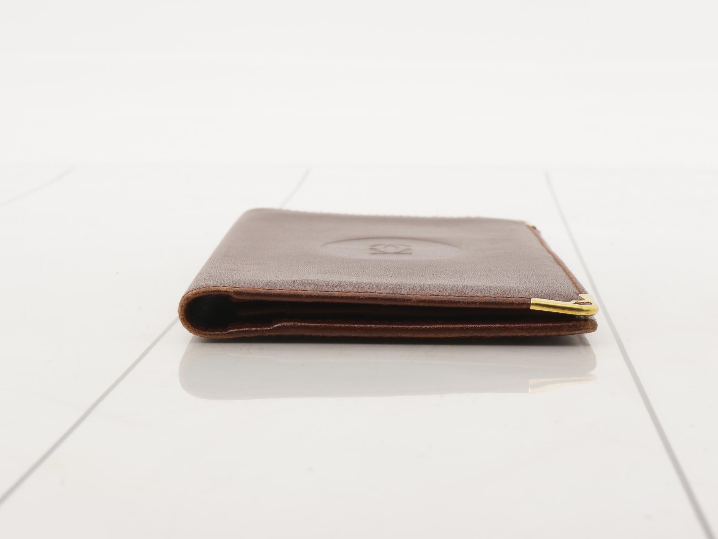 Mustline Leather Billfold/Bi-fold Long Wallet, Bordeaux — view 3