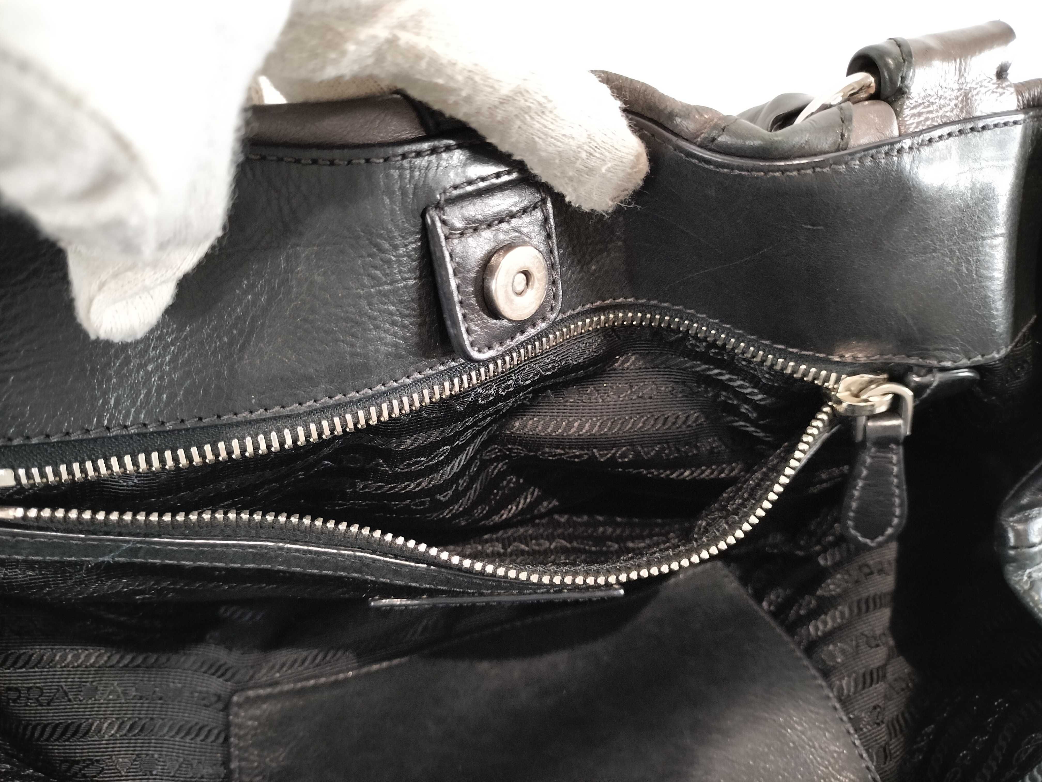 VITELLINO MORDO Leather Frill Stripe Handbag — view 10