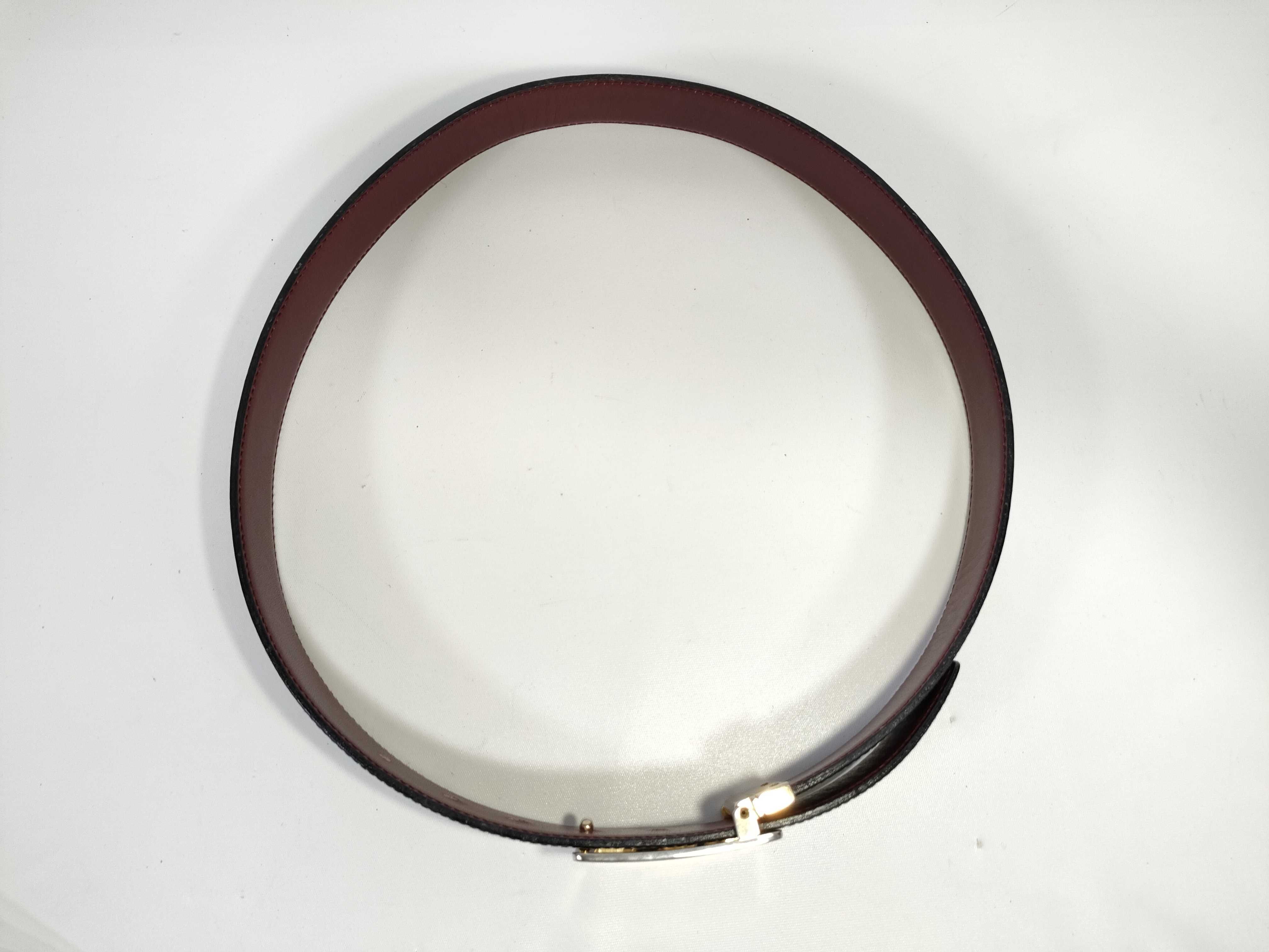 carriage buckle leather belt — view 3