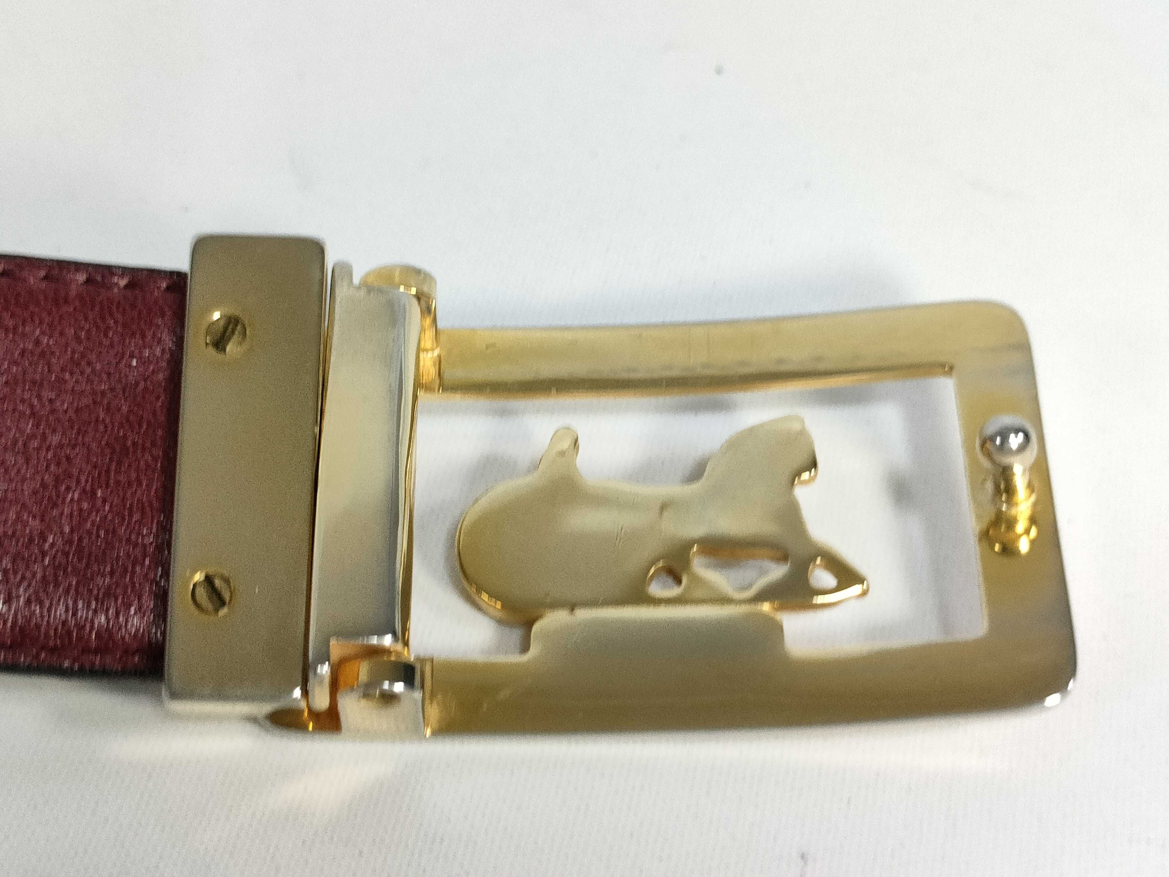 carriage buckle leather belt — view 5