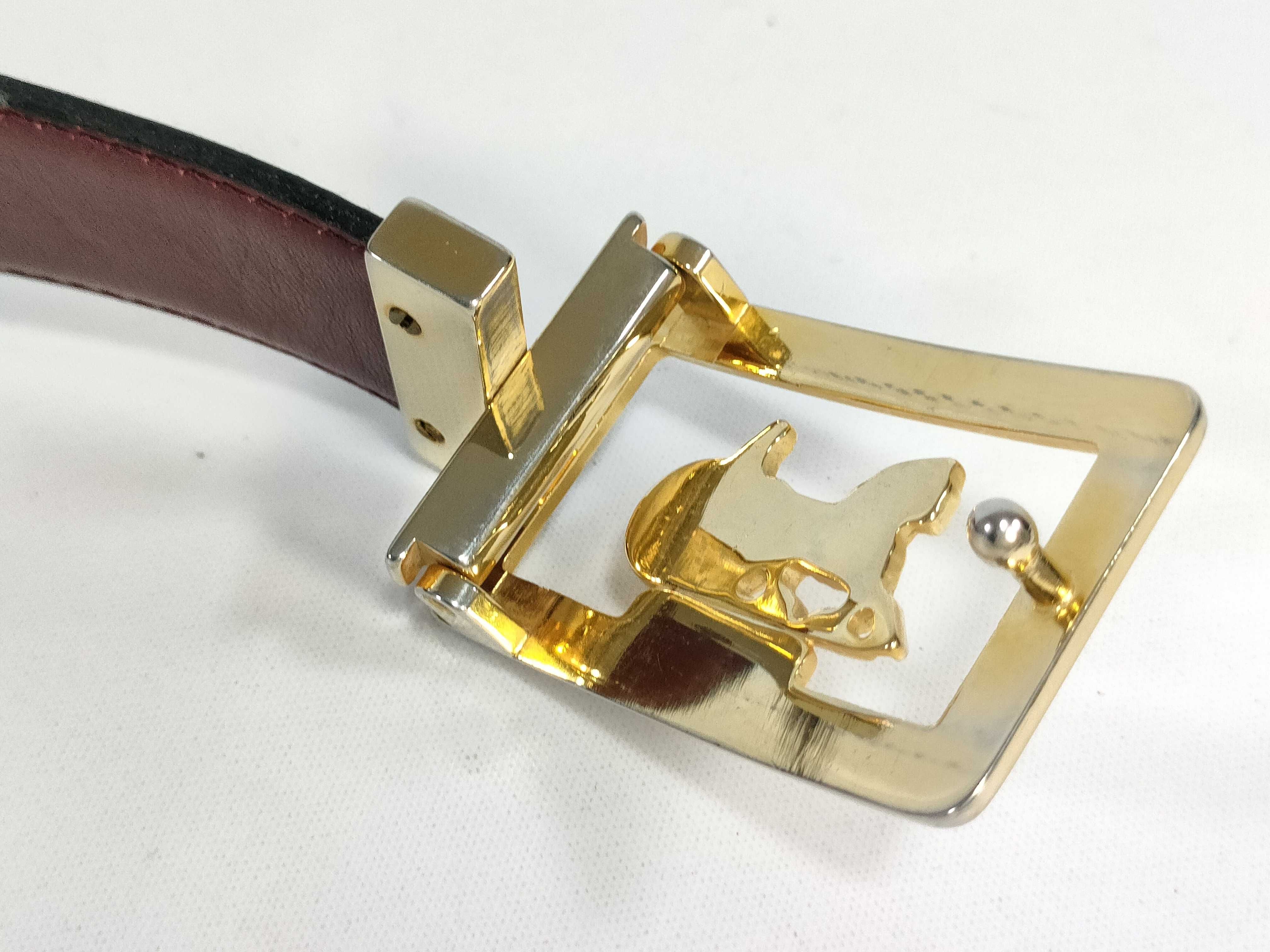 carriage buckle leather belt — view 6