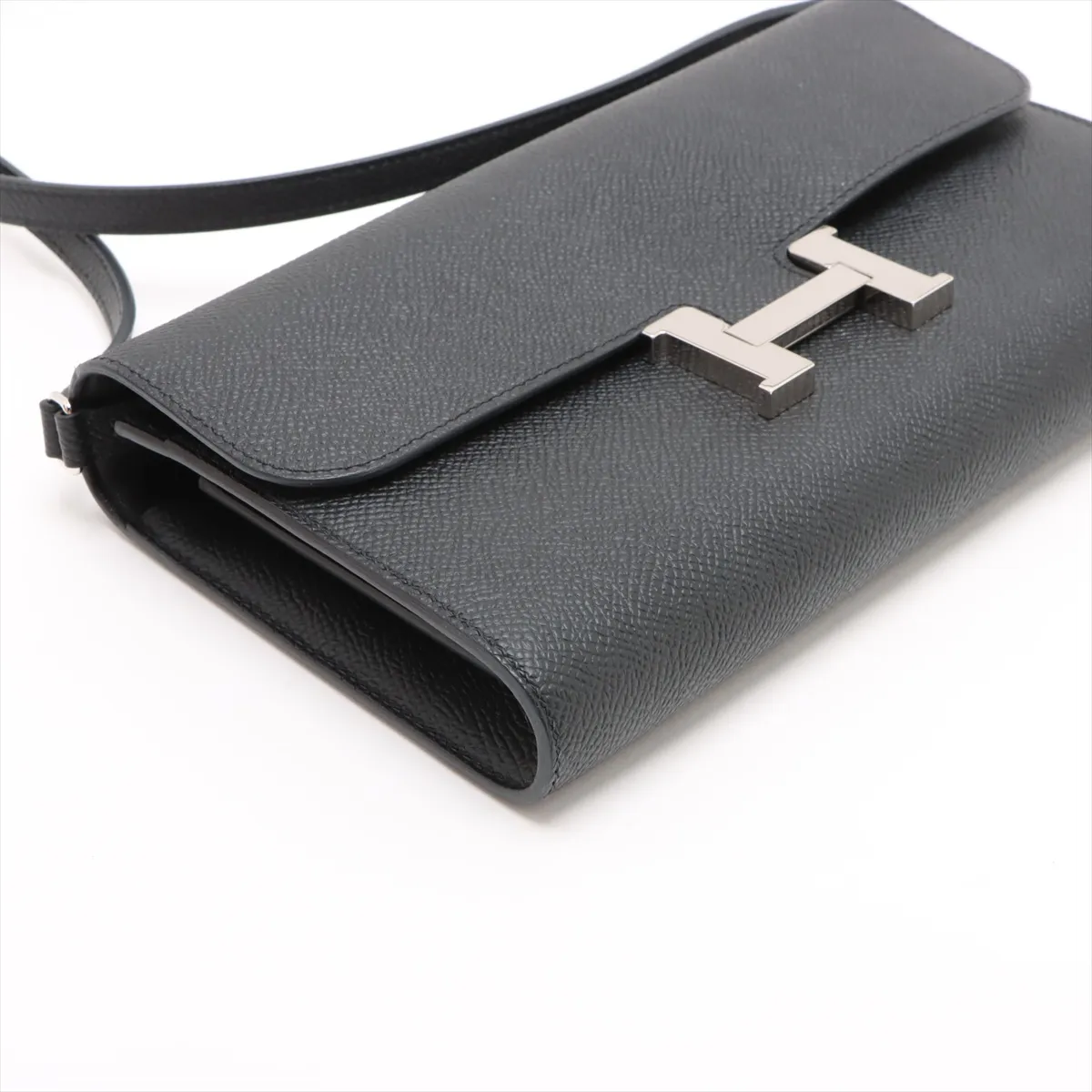 [Individually wrapped] Hermes Constance Long To Go Vaux Epson Black Silver Hardware W:2024 — view 4