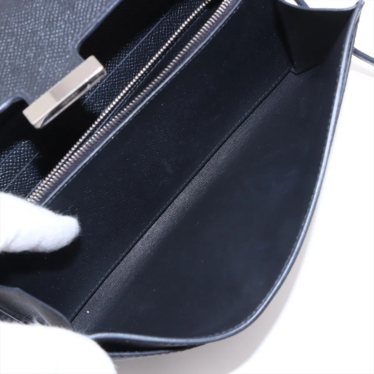[Individually wrapped] Hermes Constance Long To Go Vaux Epson Black Silver Hardware W:2024 — view 6