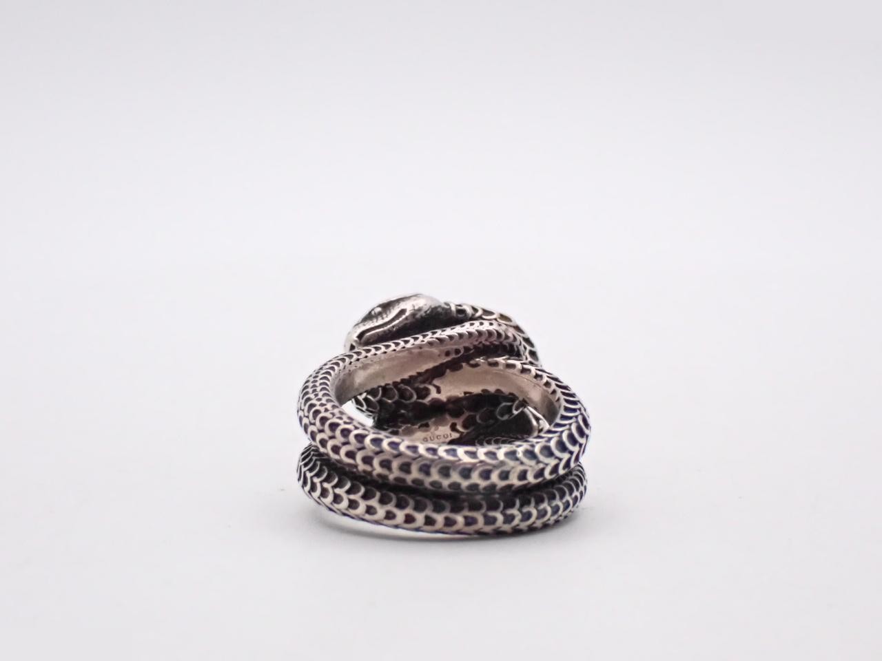 ring, Ag925, 20.6g, garden snake design, stamped "16", actual size #15 — view 2
