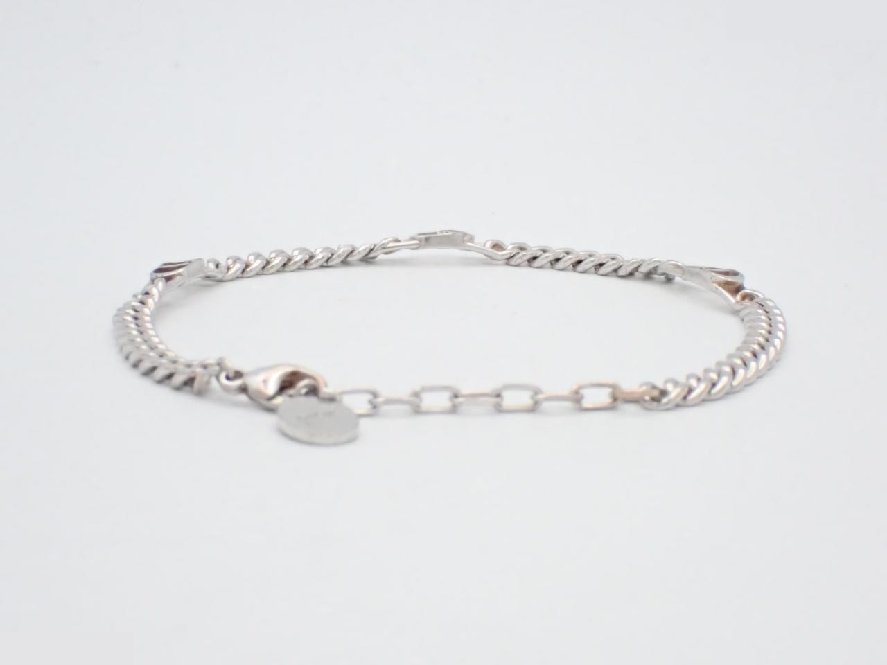 Ag925/11.3g Silver Cuban Link Bracelet — view 2