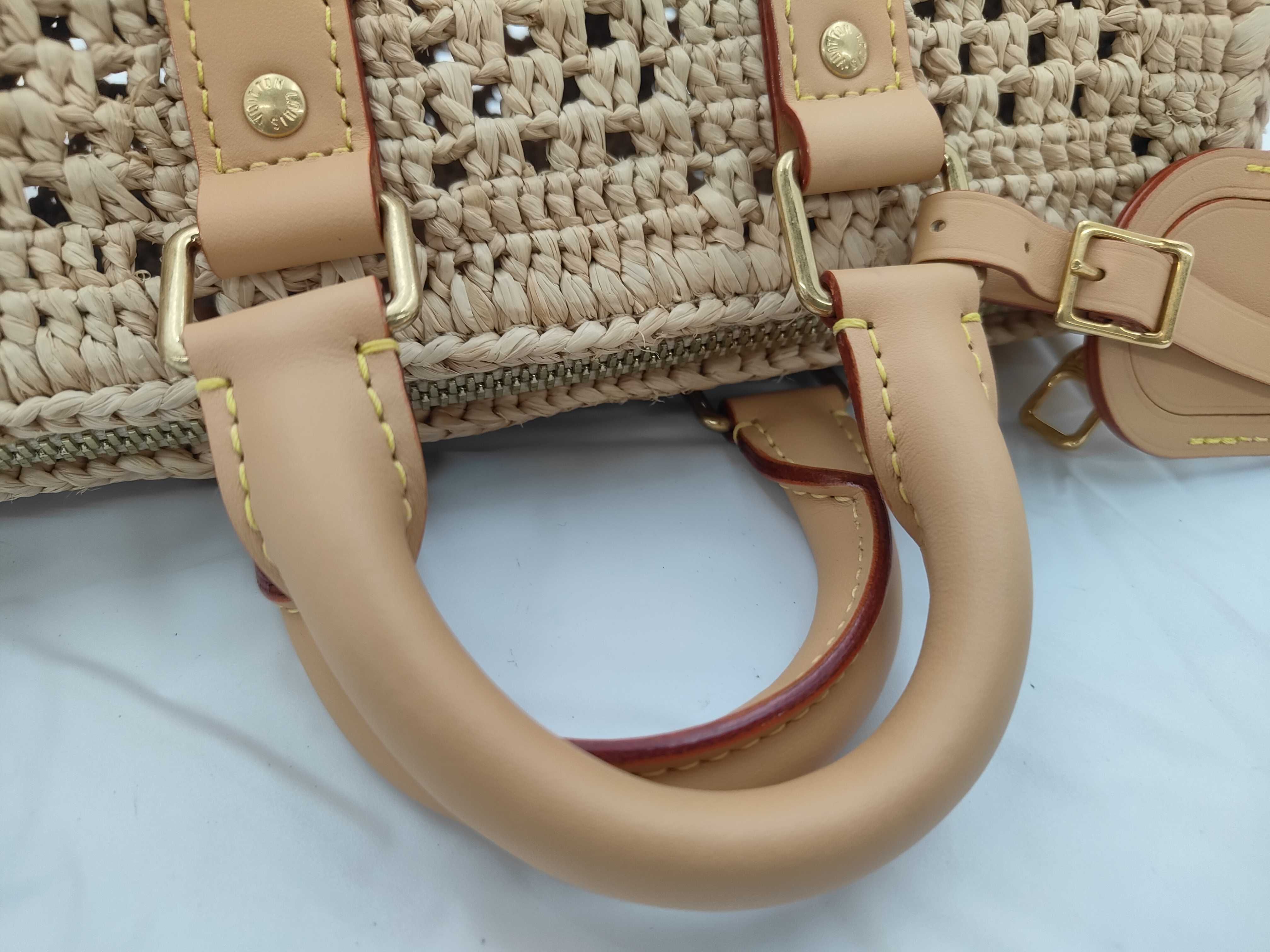 Damier Raffia Keepall Bandoulière 25 Boston Bag — view 3