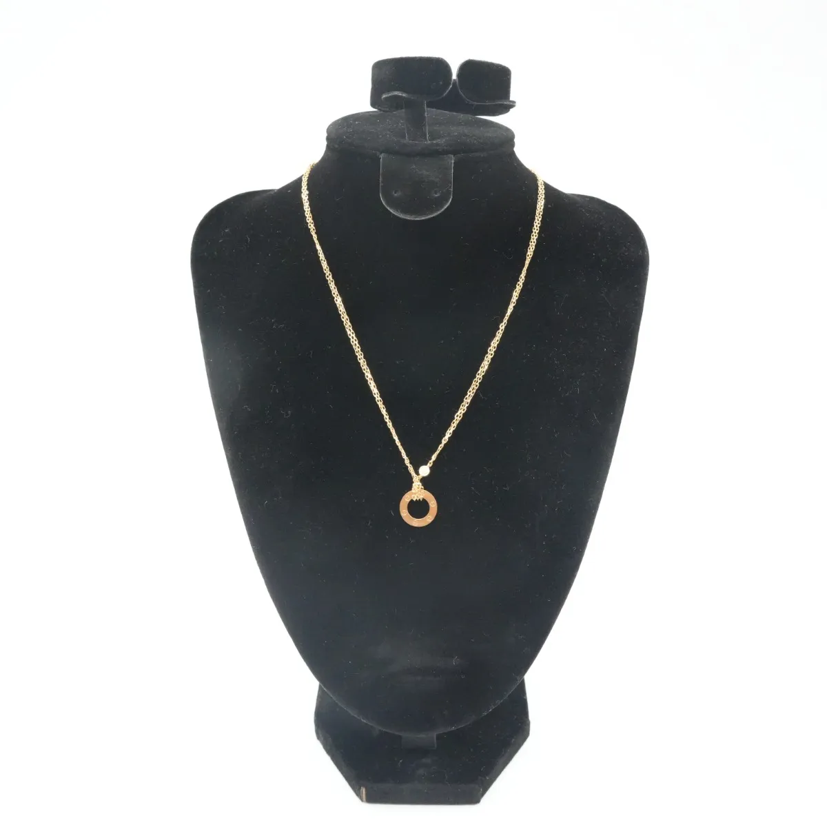 Love Circle 2P Diamond Necklace 750(YG) 6.3g YJA685 — view 5