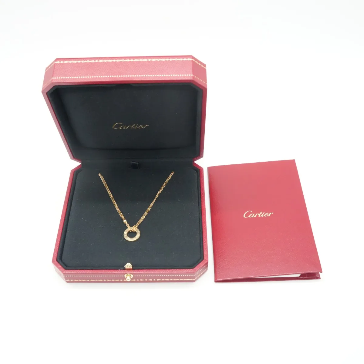 Love Circle 2P Diamond Necklace 750(YG) 6.3g YJA685 — view 8