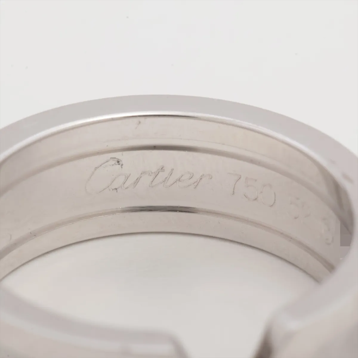 C2 Ring, 750 (WG), 8.1g, Size 52, FP9038, dents. — view 3