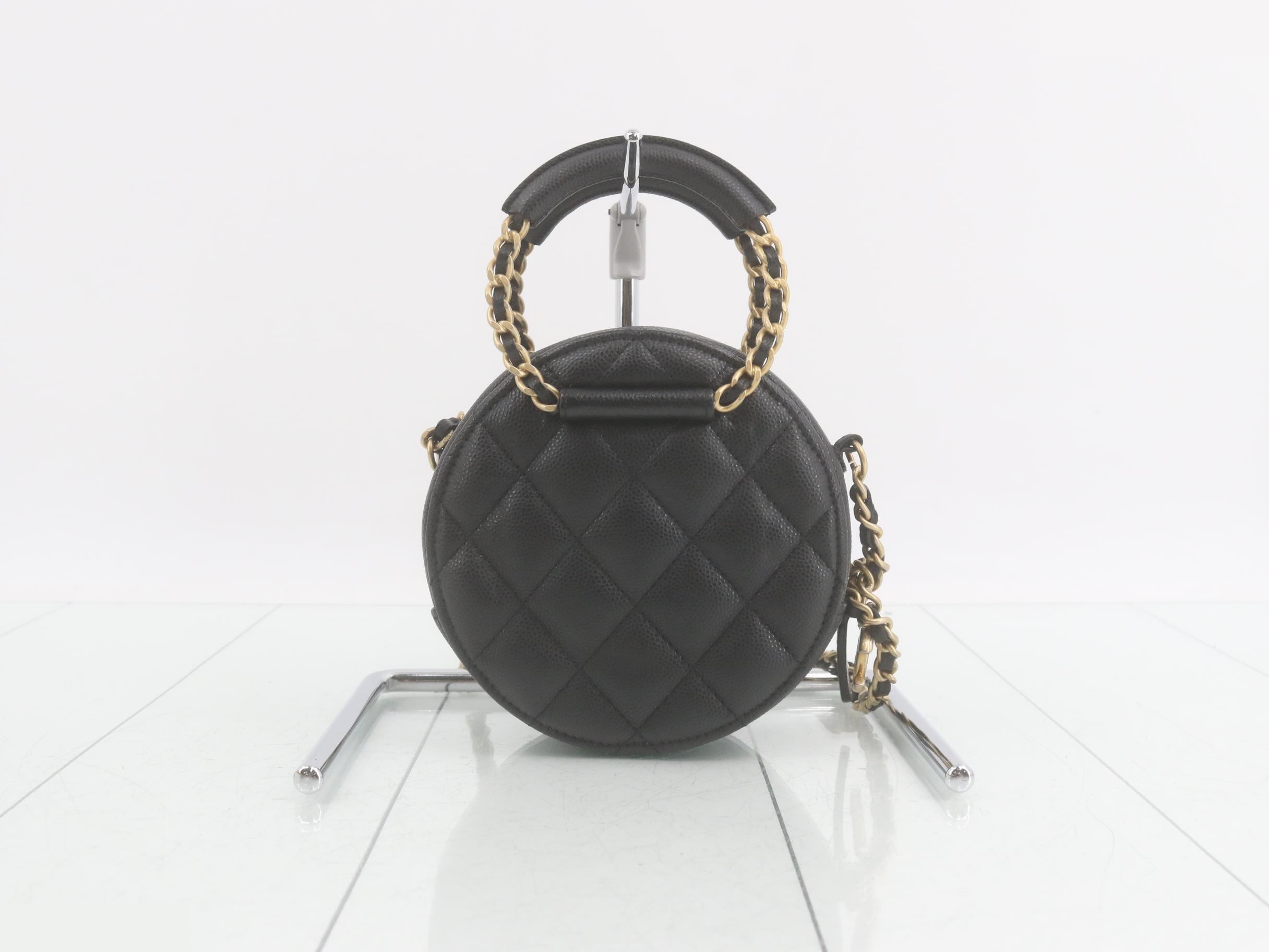 Caviar Skin Round 2-Way Handle Shoulder Bag — view 2