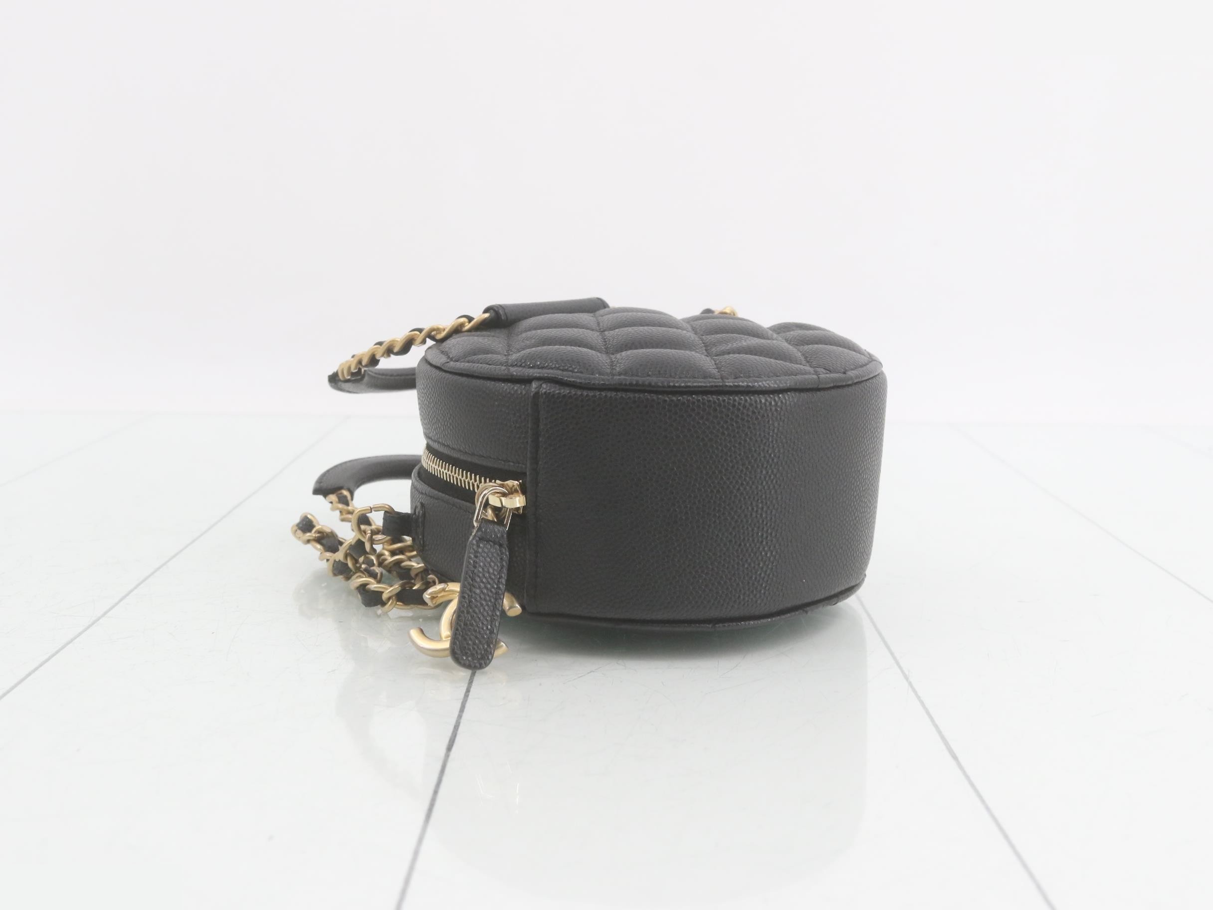 Caviar Skin Round 2-Way Handle Shoulder Bag — view 5