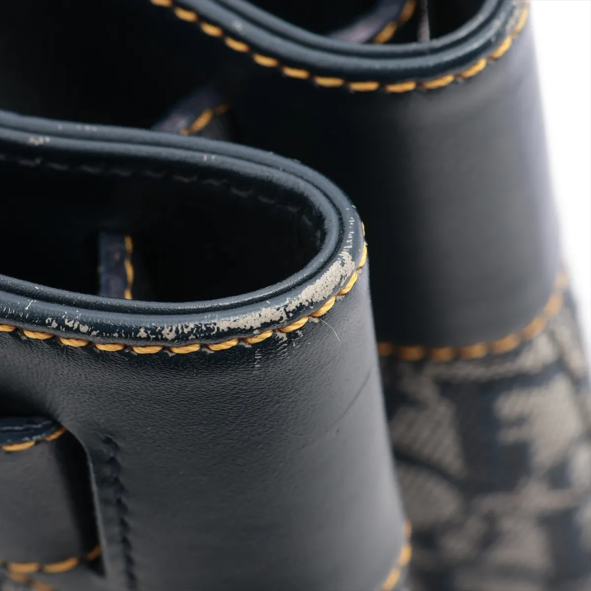 Trotter Canvas x Leather Handbag Navy — view 14