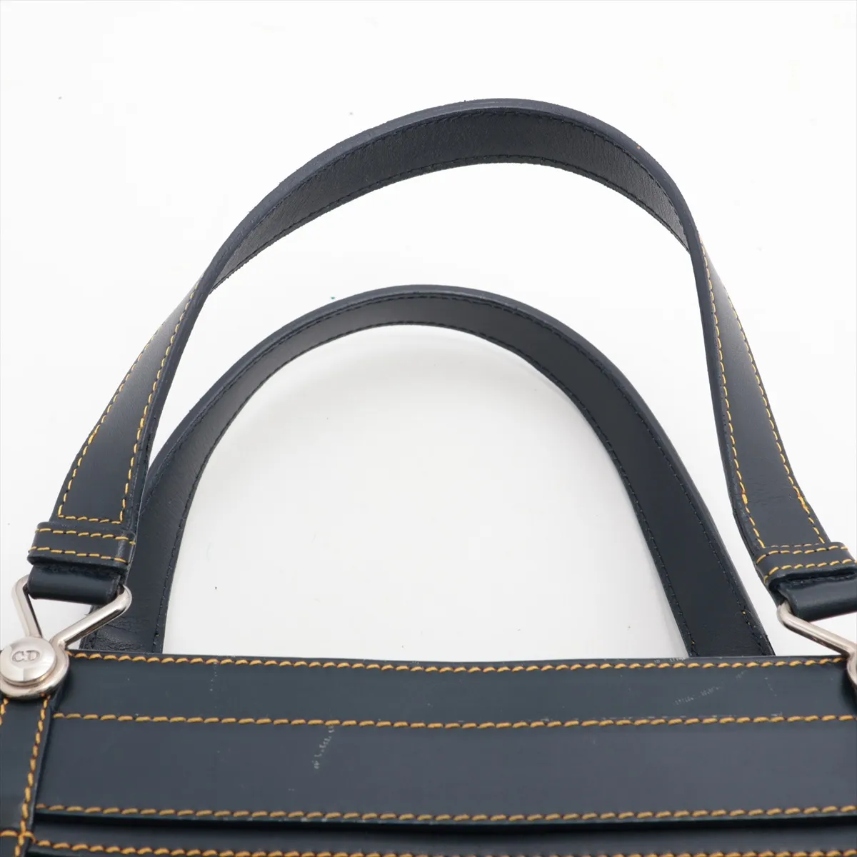 Trotter Canvas x Leather Handbag Navy — view 6