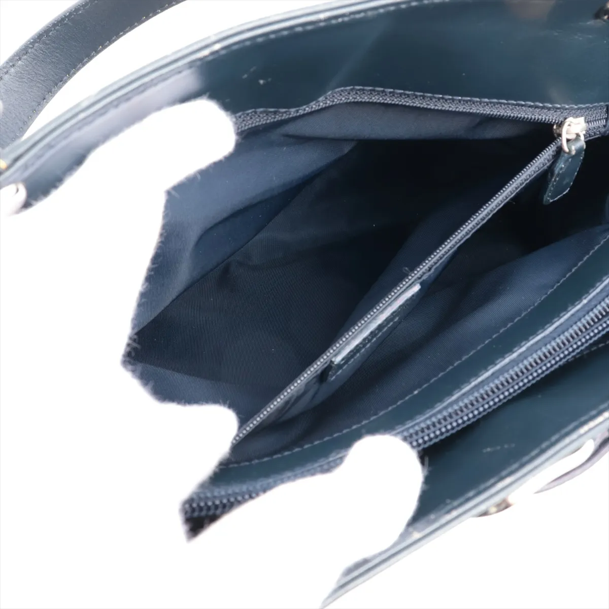 Trotter Canvas x Leather Handbag Navy — view 10