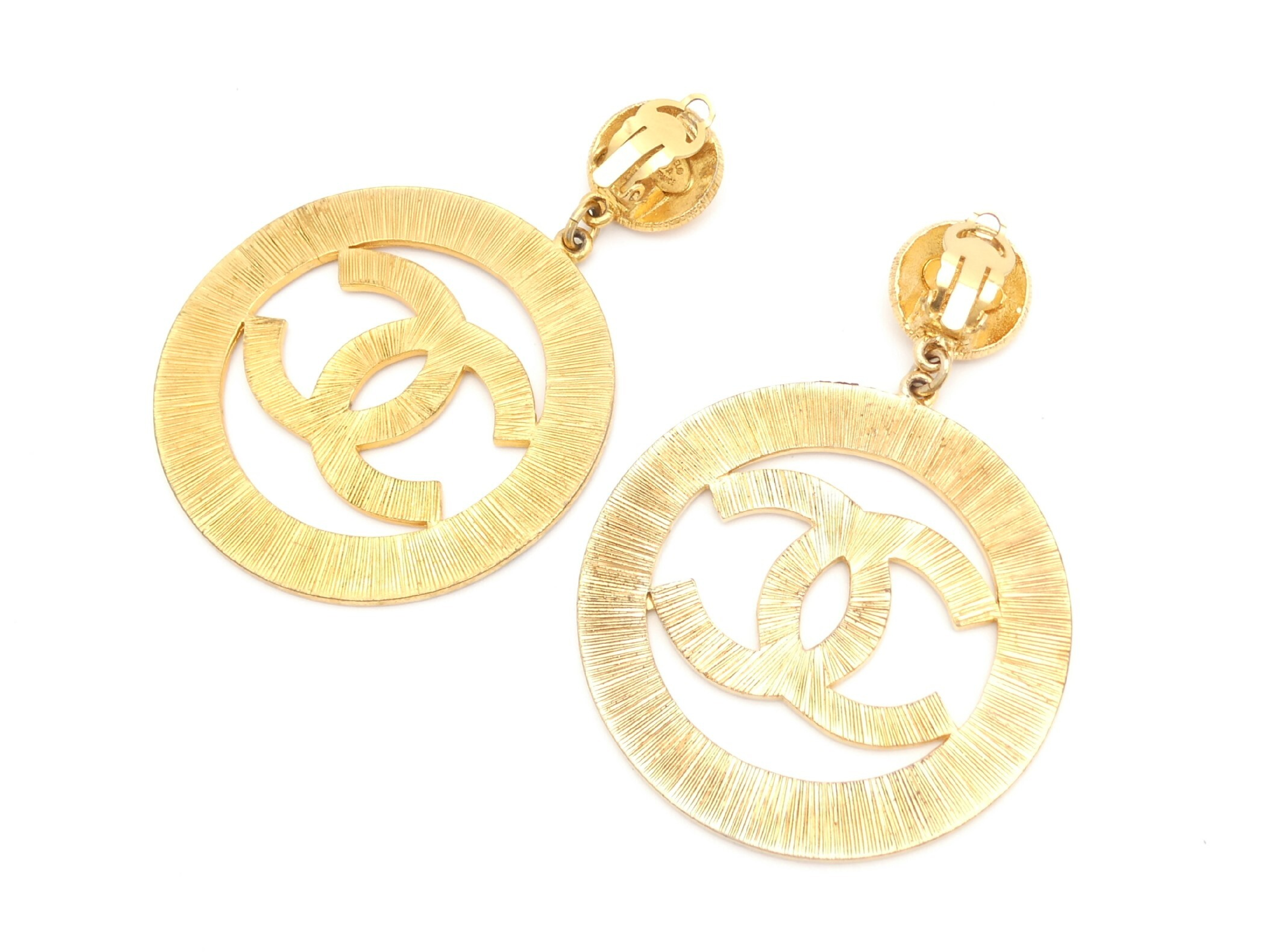 Coco Mark Gold Swing Earrings — view 2