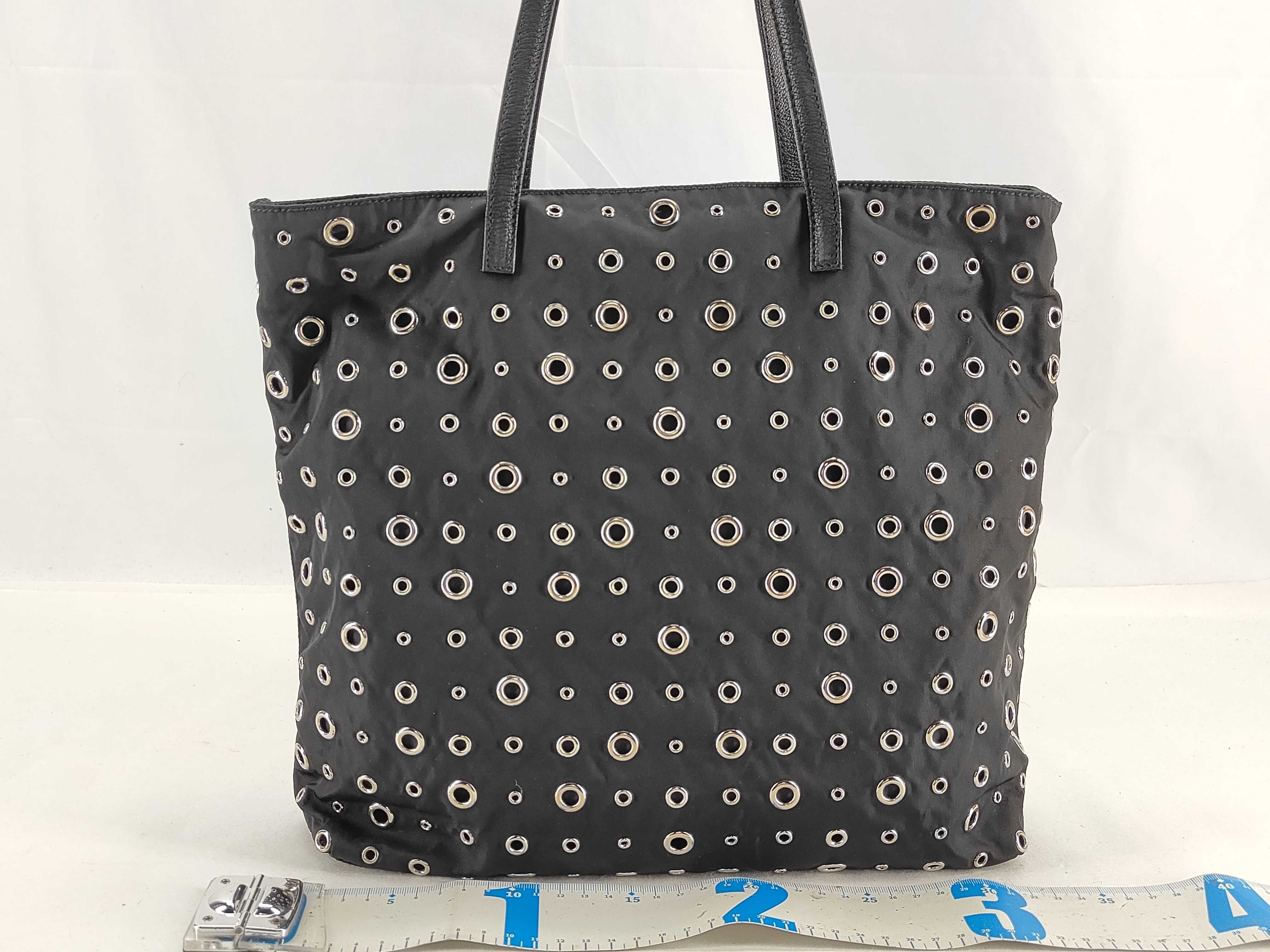 Nylon Prada Triangle Logo Nylon Tote Bag — view 2
