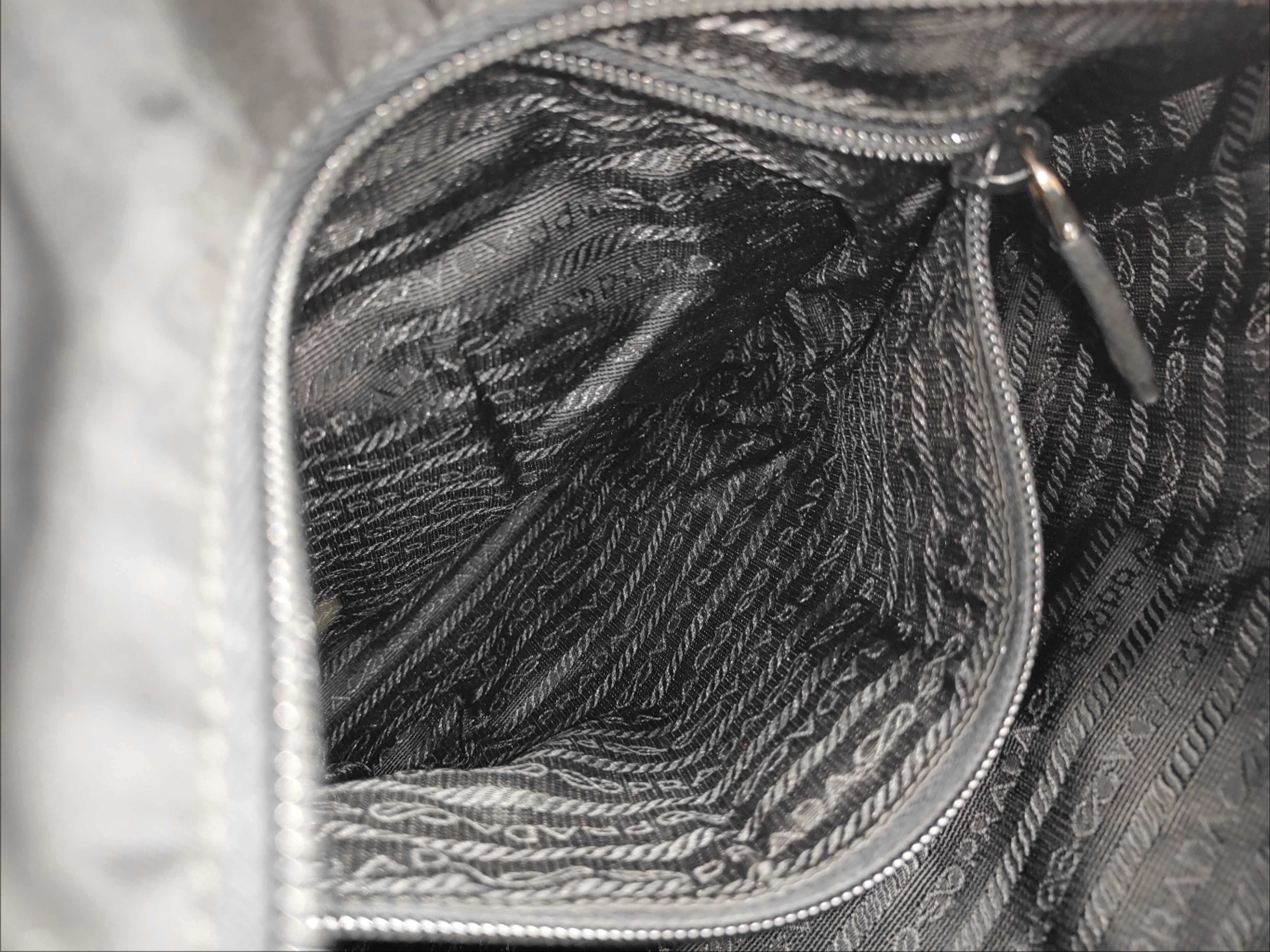 Nylon Prada Triangle Logo Nylon Tote Bag — view 14