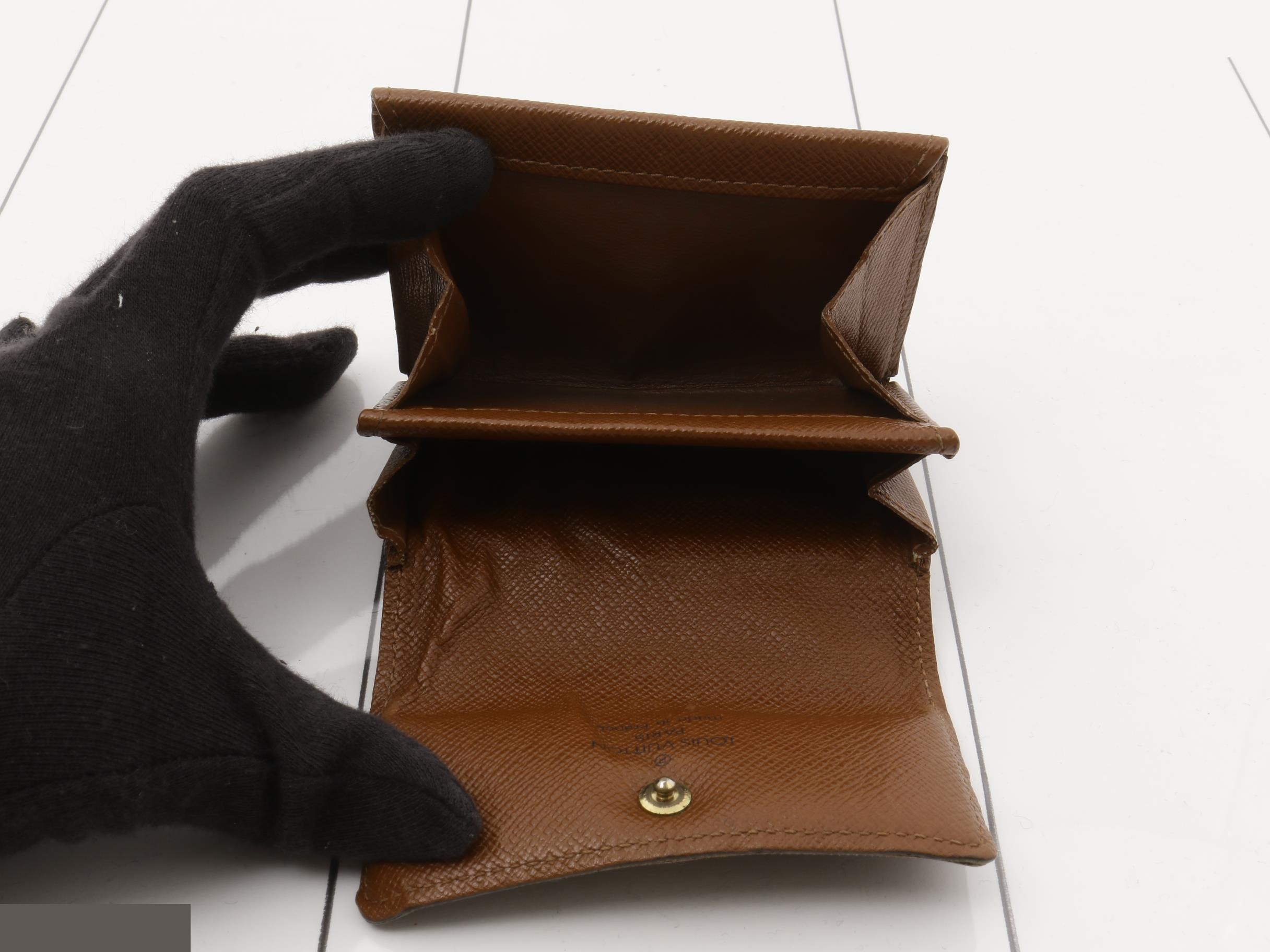 M61930 Portemonnaie Plat Coin Case, Monogram Brown — view 4