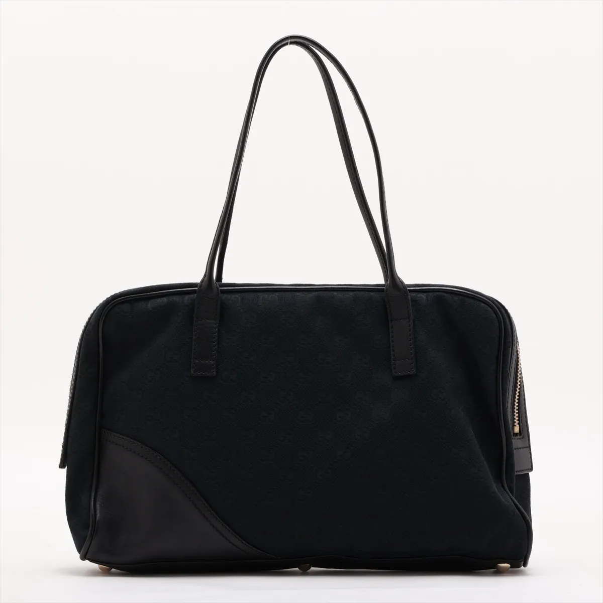 GG Canvas 169971 Canvas x Leather Handbag Black — view 2