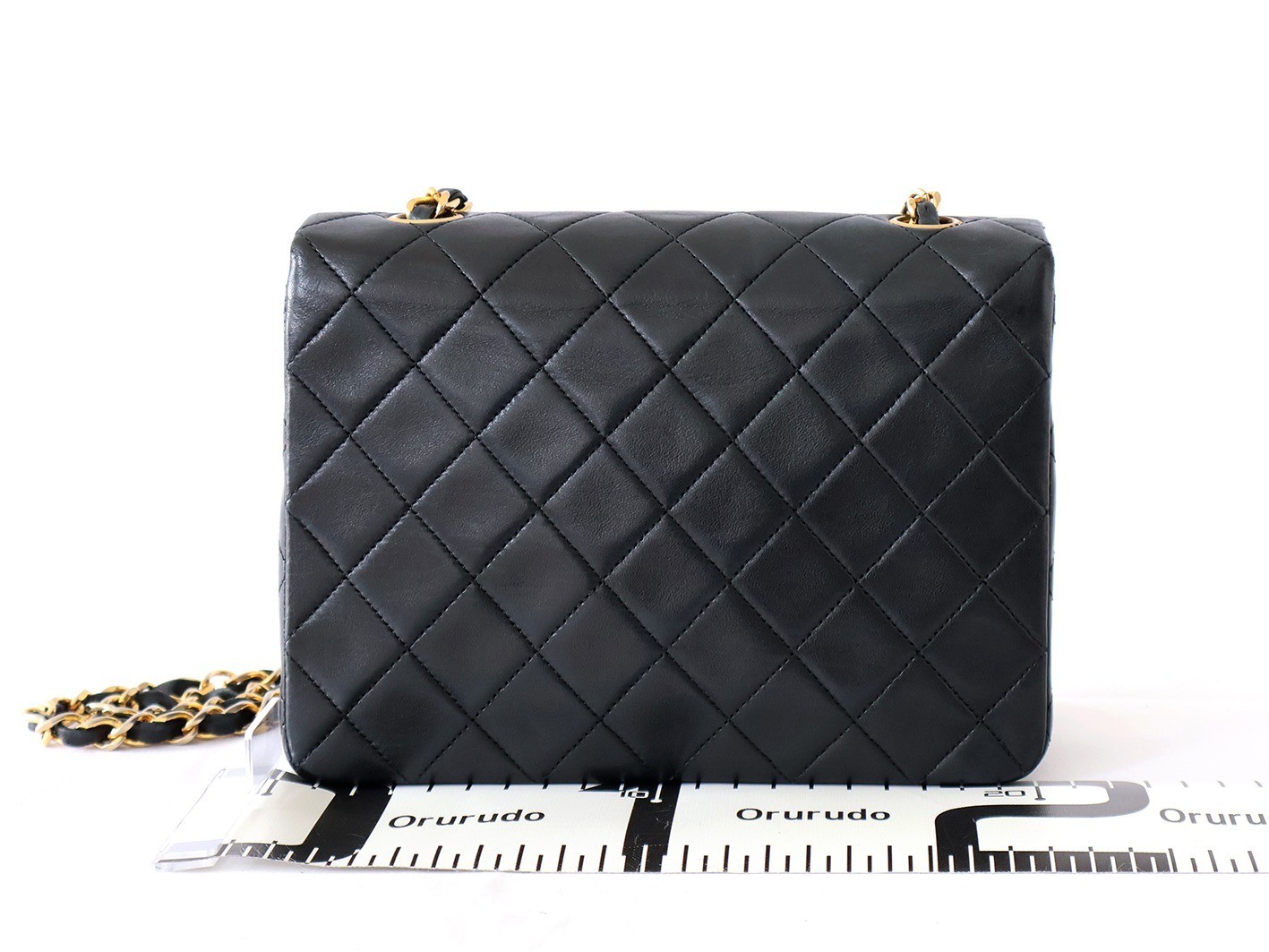 Mini Matelassé 20 Lambskin Chain Shoulder Bag, Black — view 2