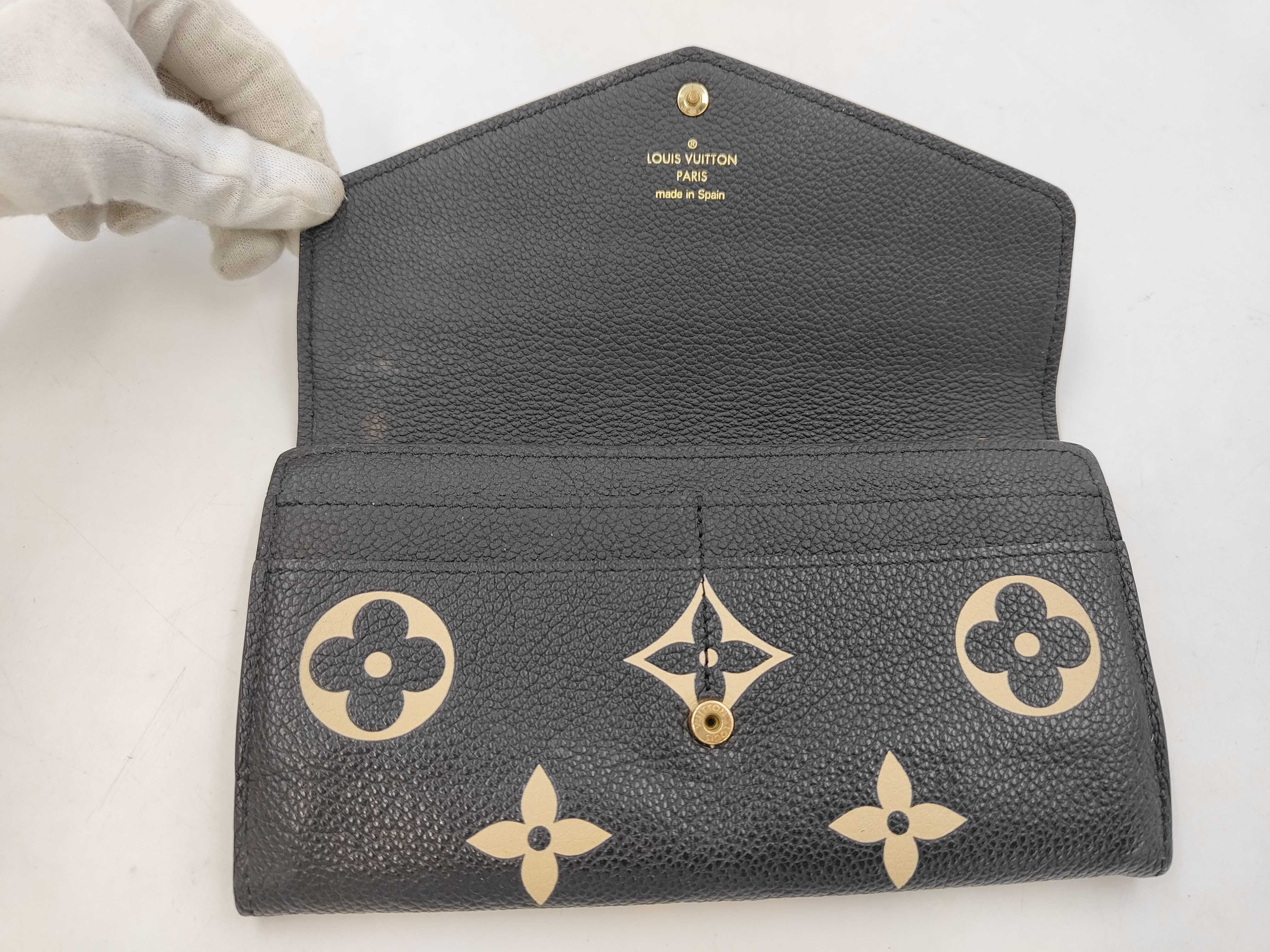 Black Empreinte Calfskin Monogram Portefeuille Sarah M80496 Wallet — view 5