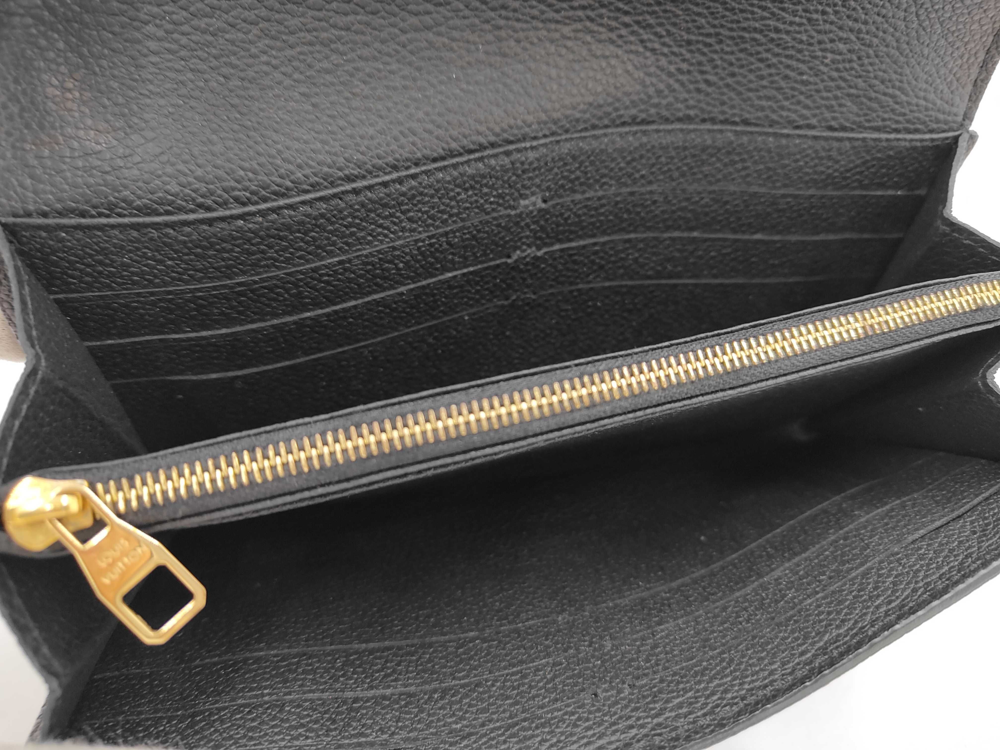 Black Empreinte Calfskin Monogram Portefeuille Sarah M80496 Wallet — view 7