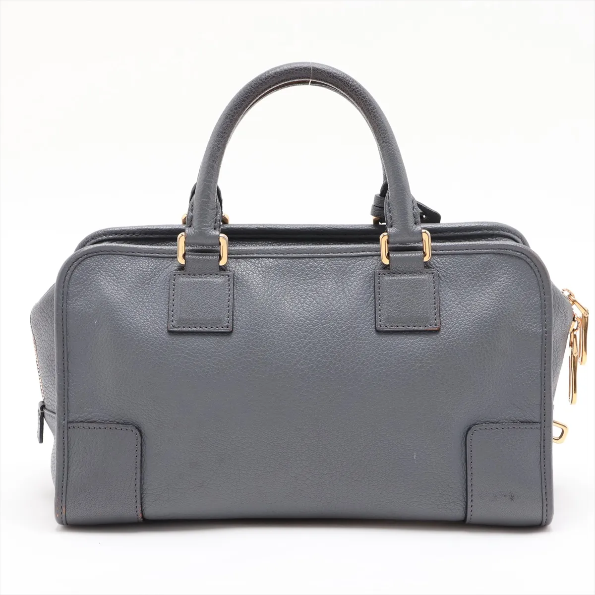 Amazona 28 Leather Handbag, Gray — view 2