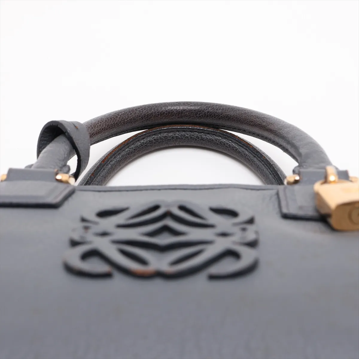 Amazona 28 Leather Handbag, Gray — view 6