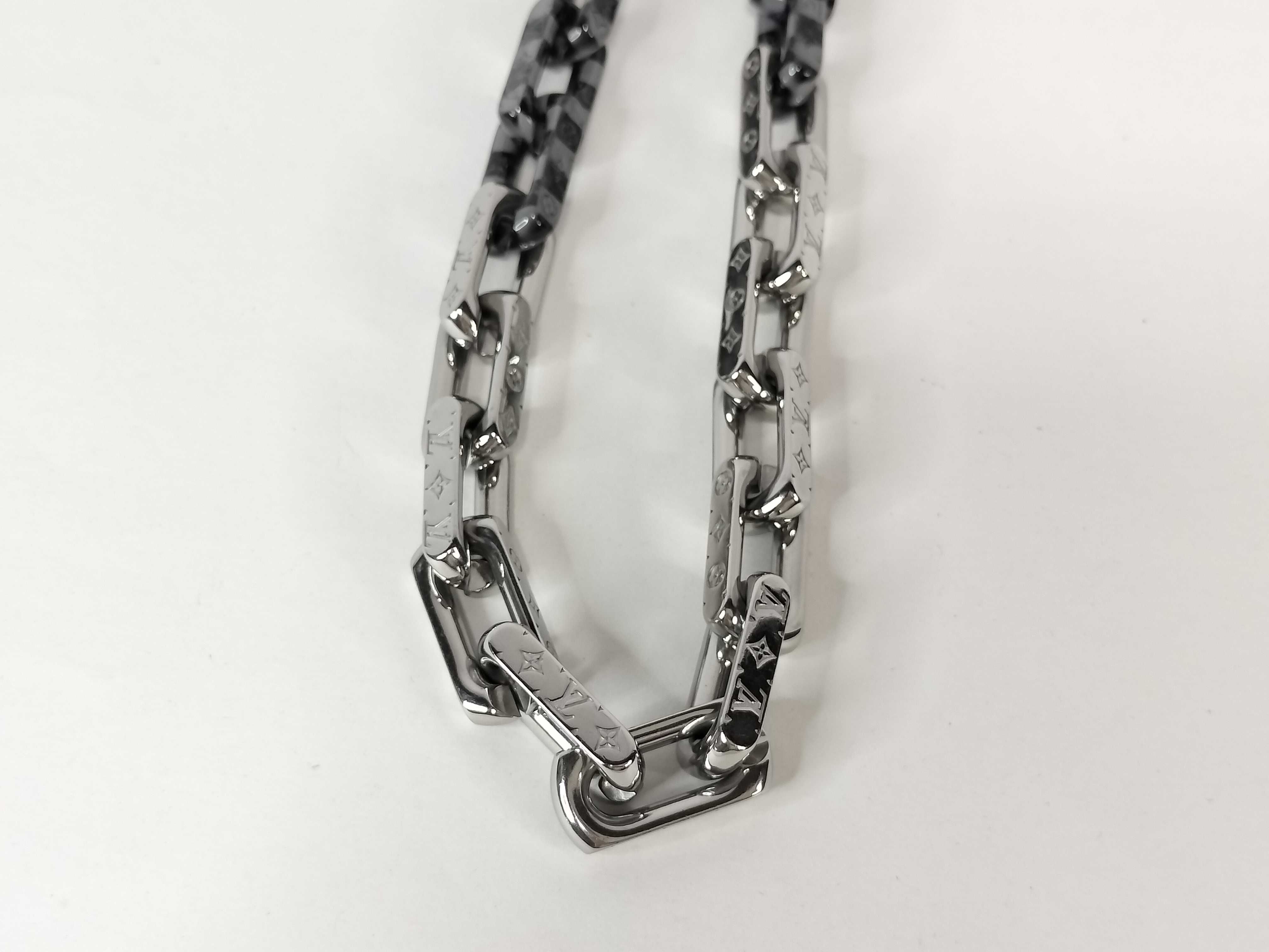 Collier Damier Necklace Monogram Chain MP3189 Metal Necklace