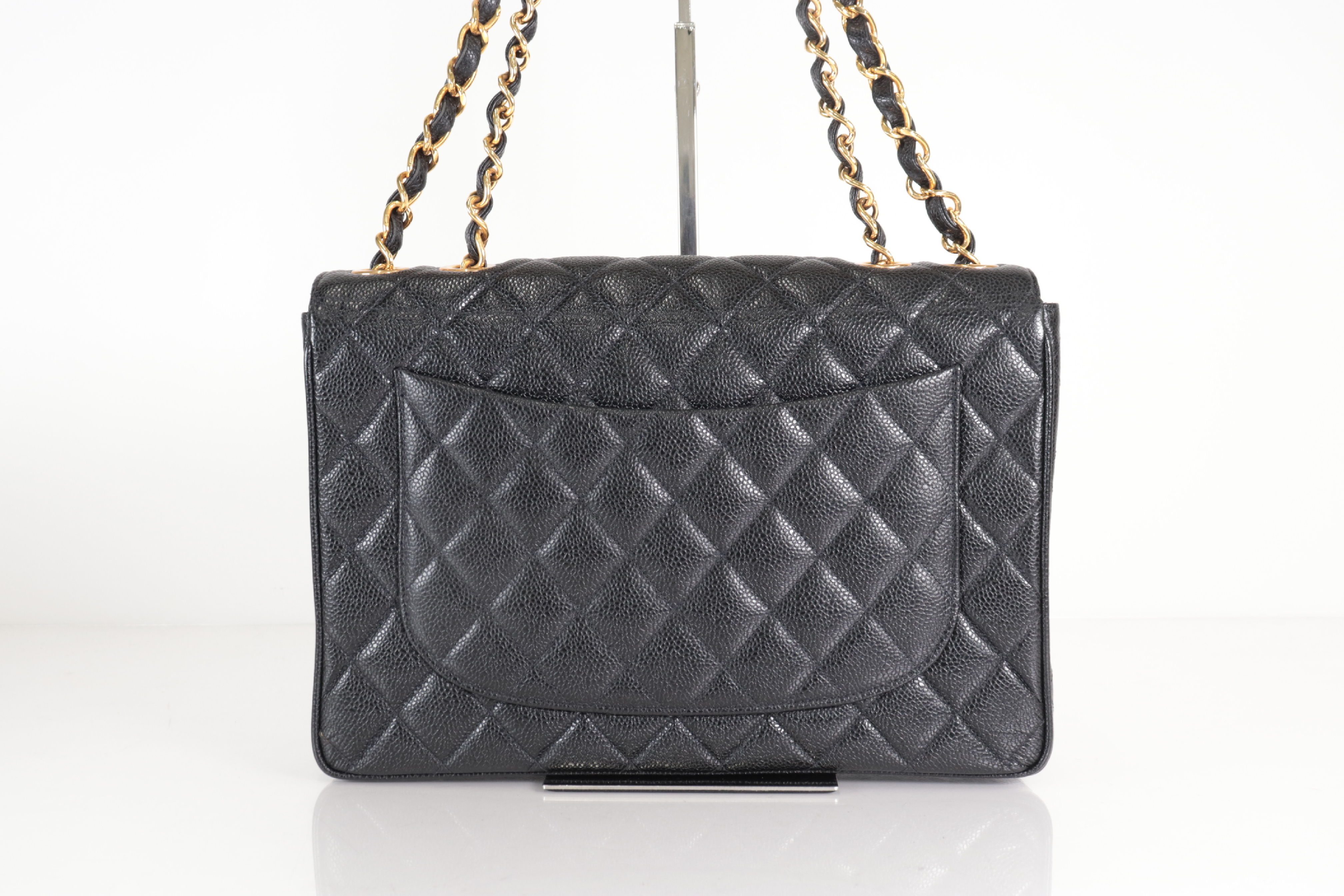 Large Coco Caviar Chain Shoulder Bag (Series 3) — view 3