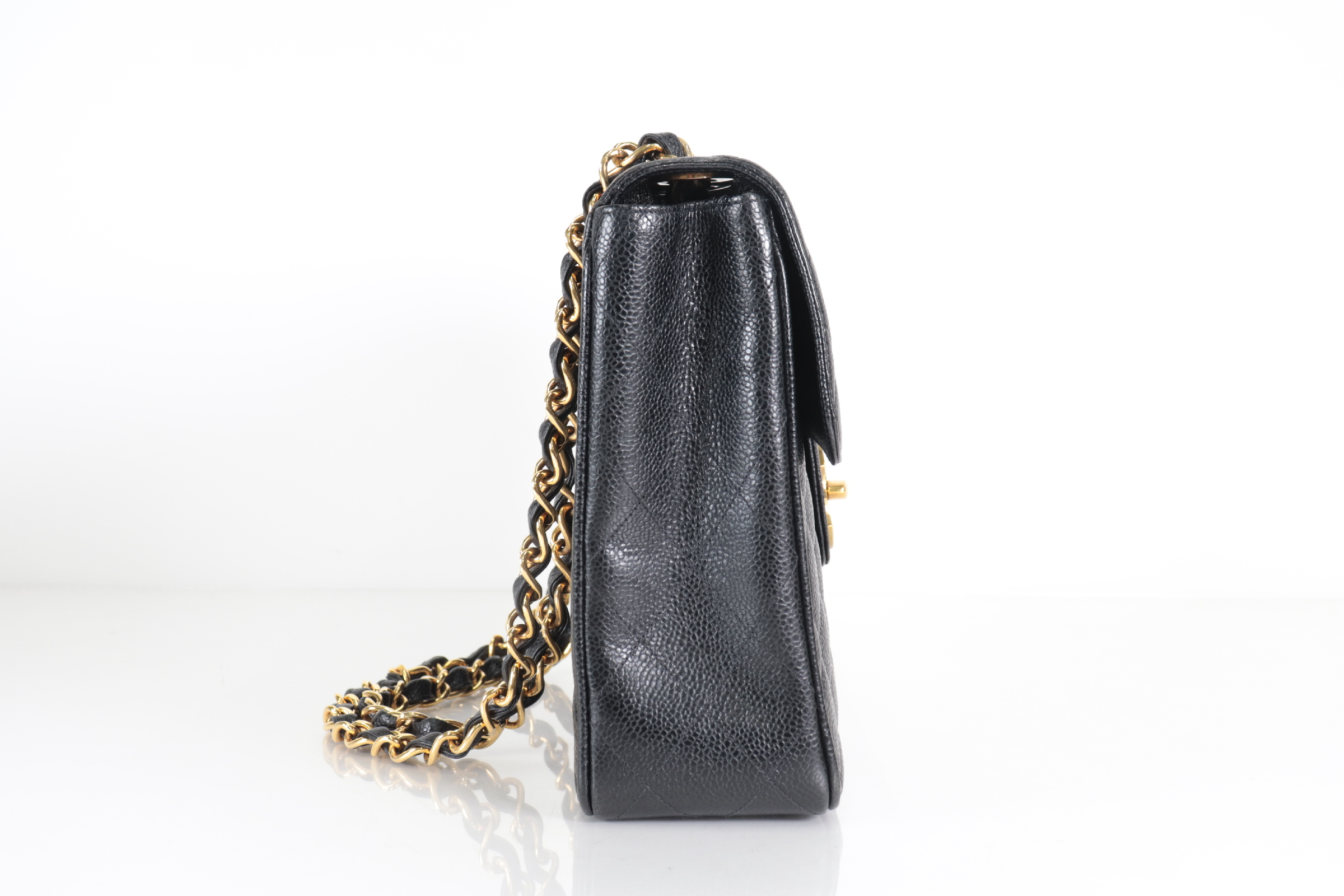 Large Coco Caviar Chain Shoulder Bag (Series 3) — view 4