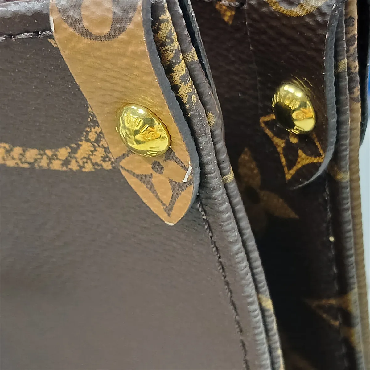 Giant Monogram Reverse OnTheGo MM M45321 LM4280 Brown (RFID detected) — view 14