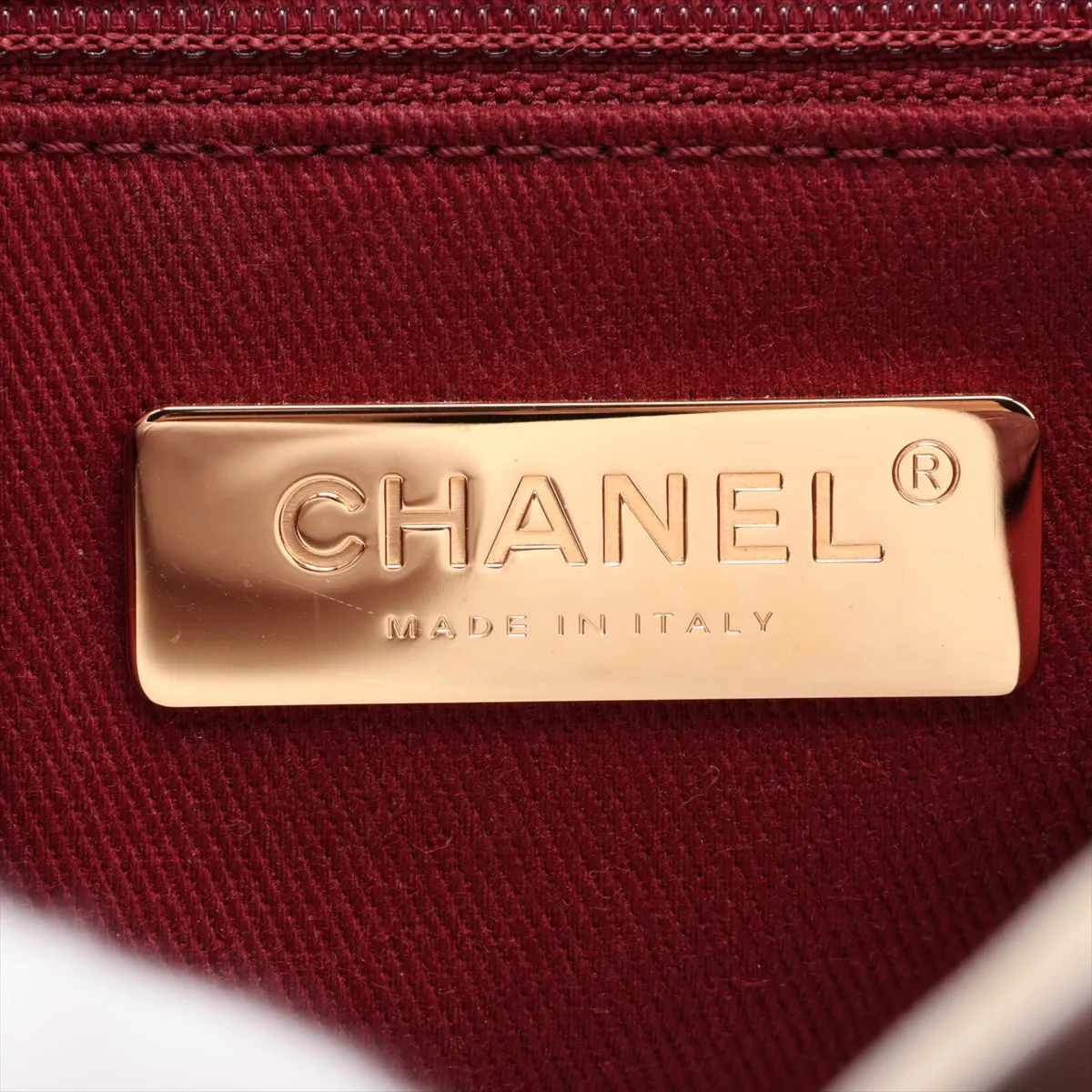 Matelassé Caviar Skin Single Flap Double Chain Bag, Red with Gold Hardware, 28503195 (Serial Number 28) — view 9