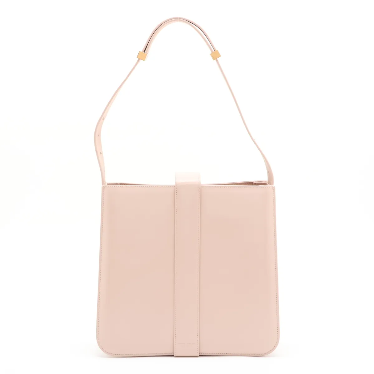 Marie Leather Shoulder Bag, Beige — view 2