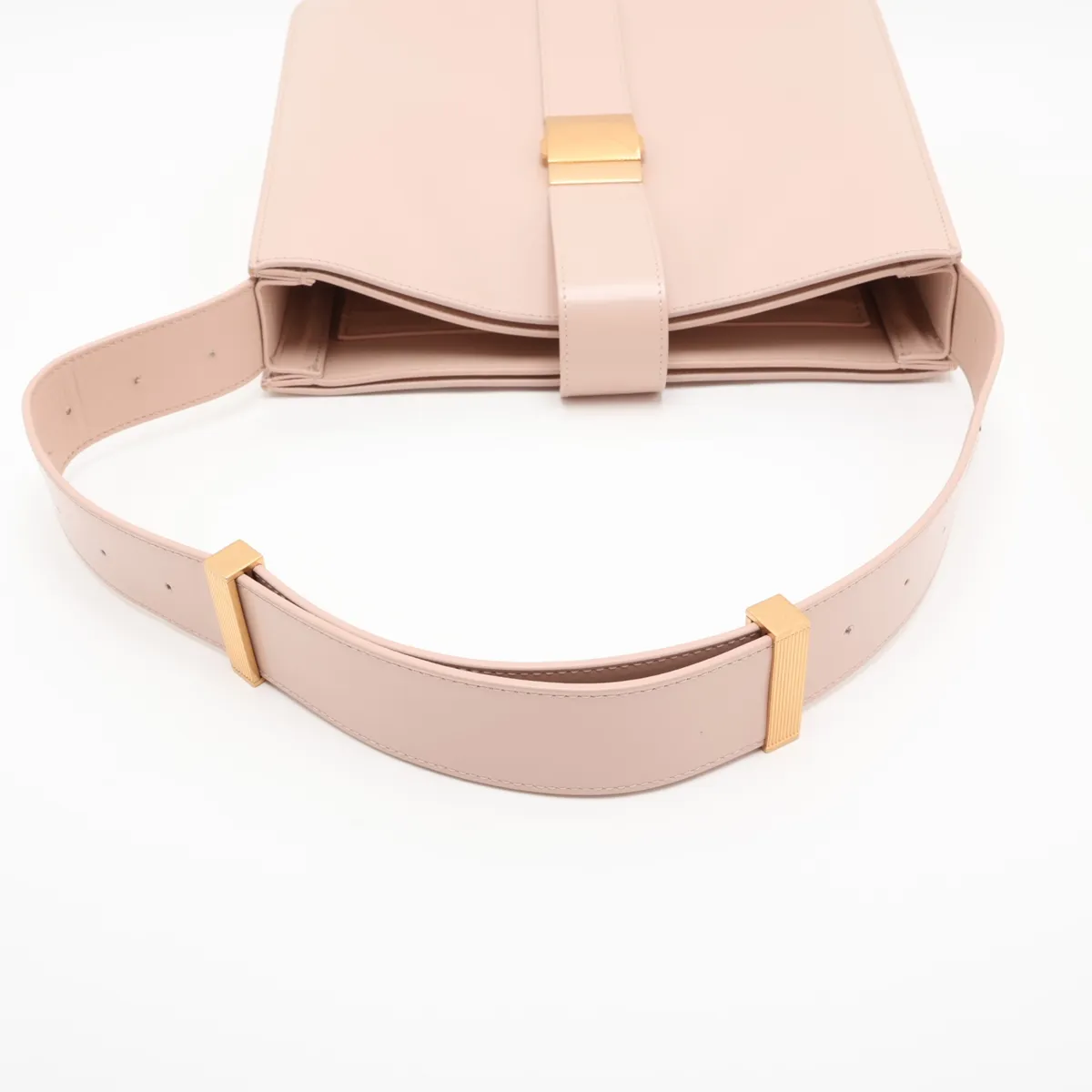 Marie Leather Shoulder Bag, Beige — view 5