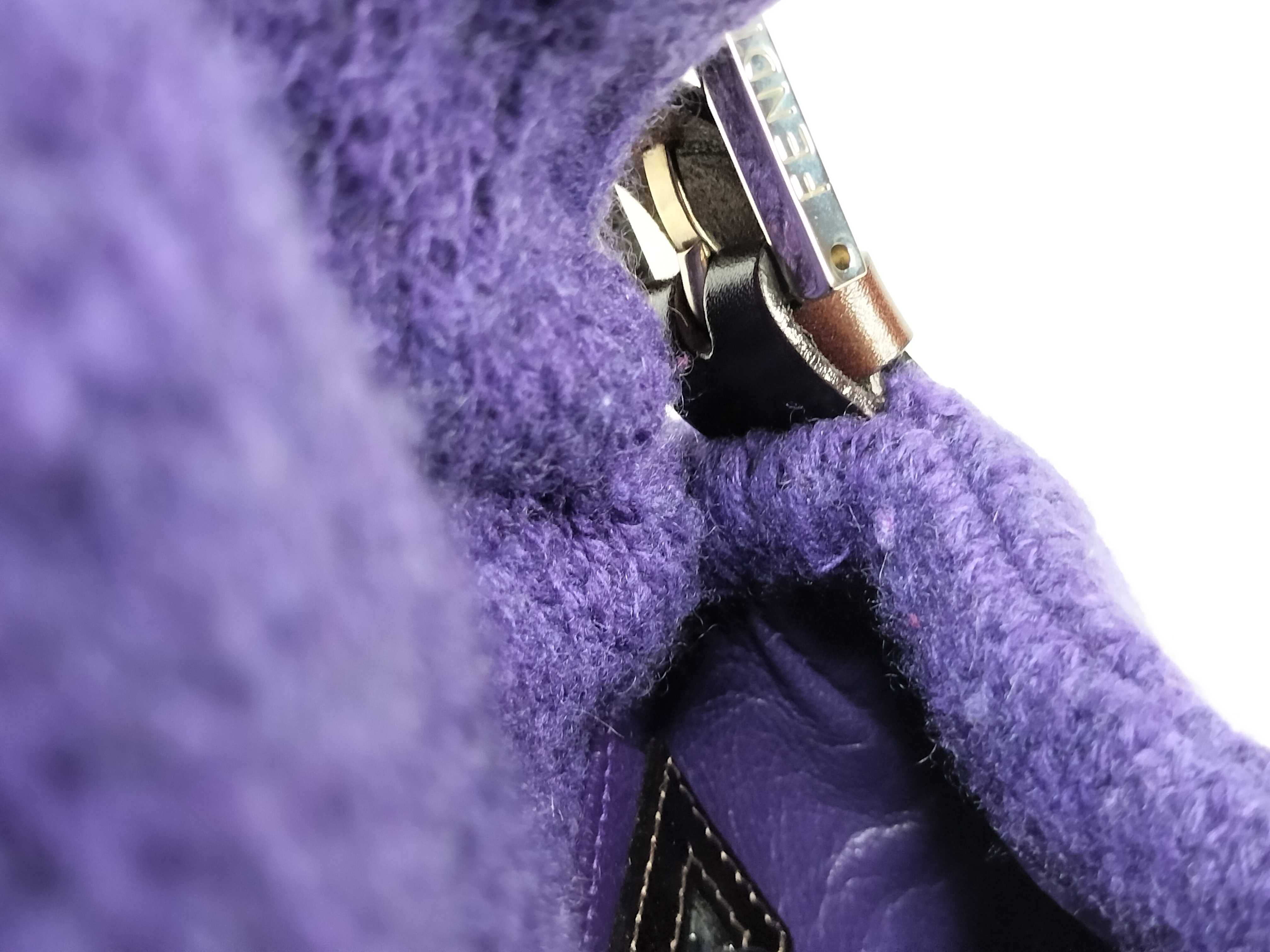 Mamma handbag, wool knit, purple handbag — view 9