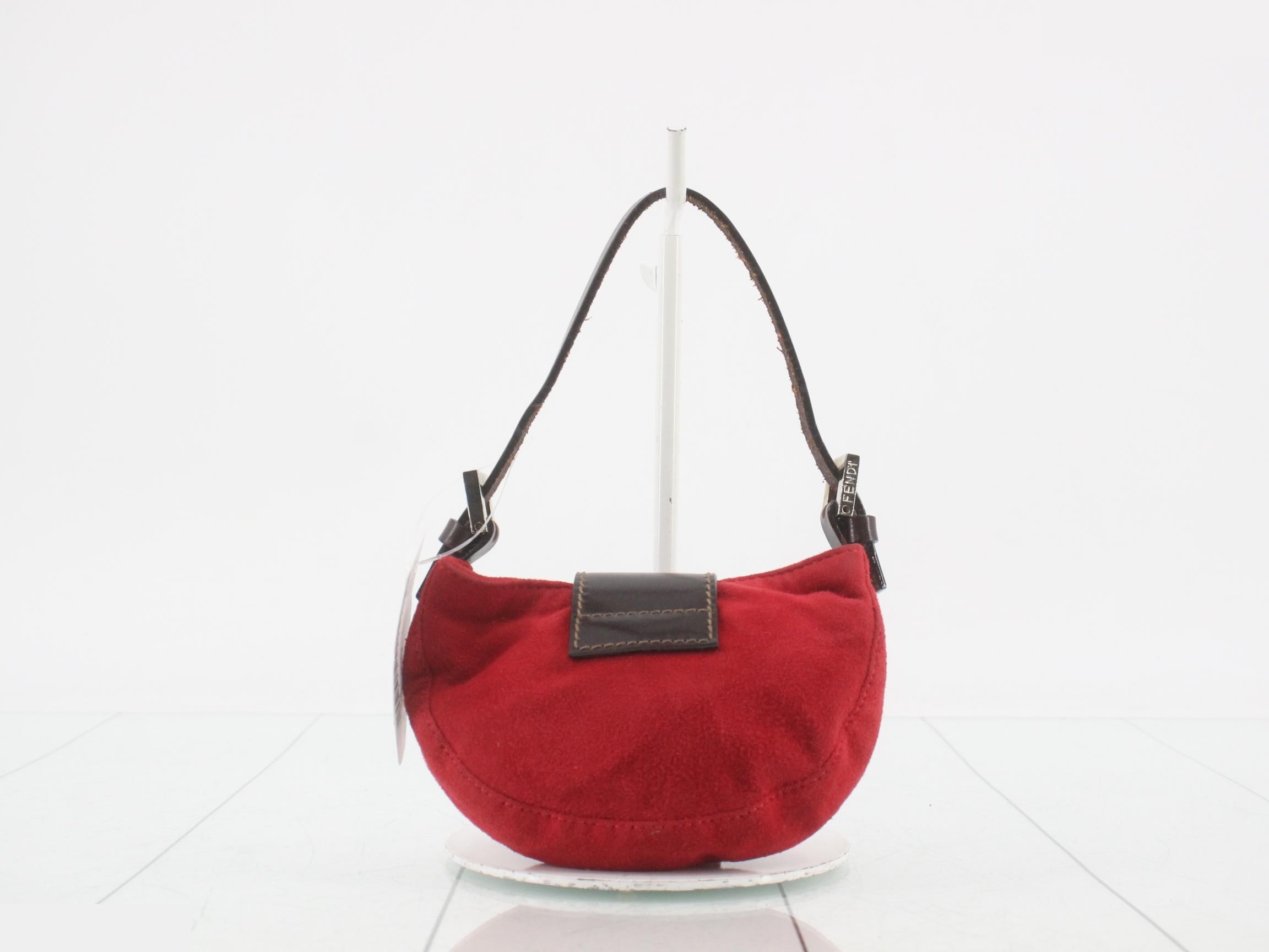 Mini Croissant Suede Handbag — view 2