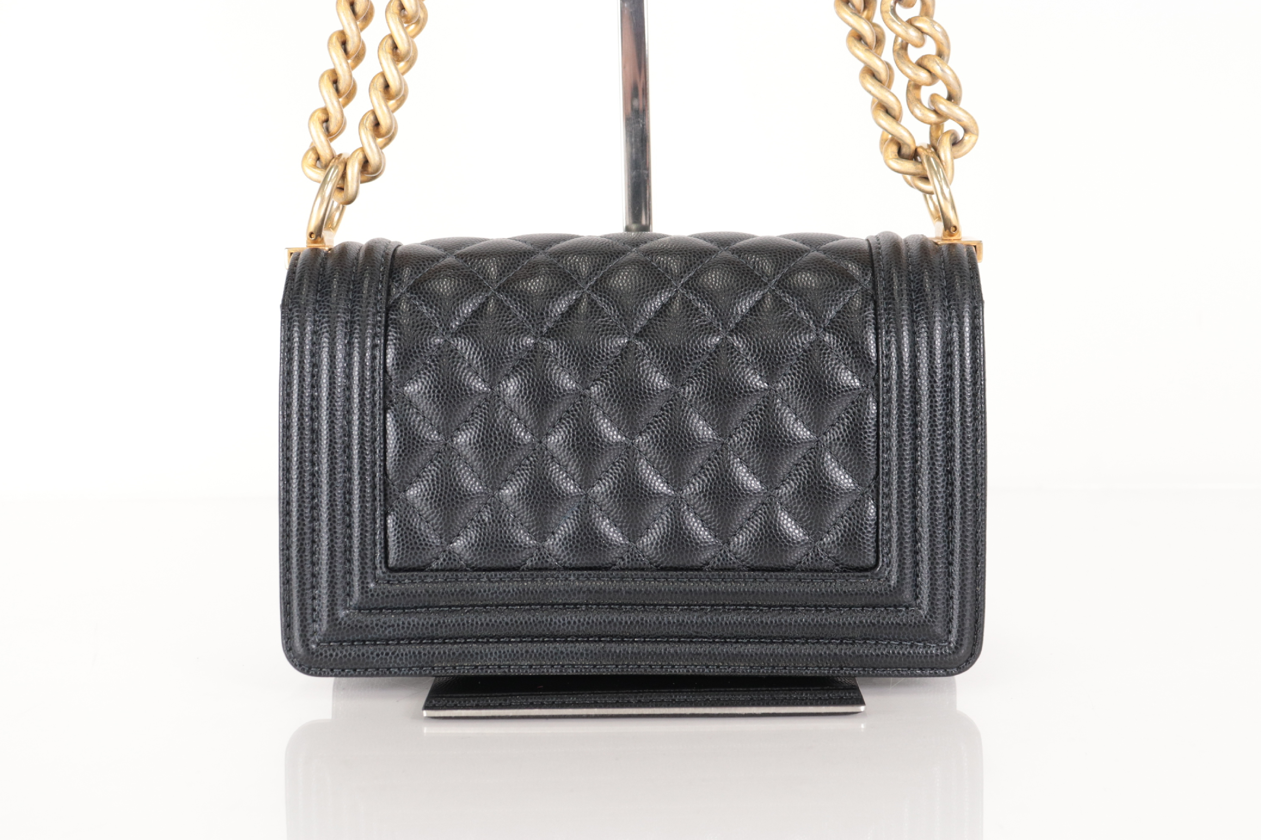 Boy Chanel Caviar Chain Shoulder Bag (Serial Number 31) — view 3