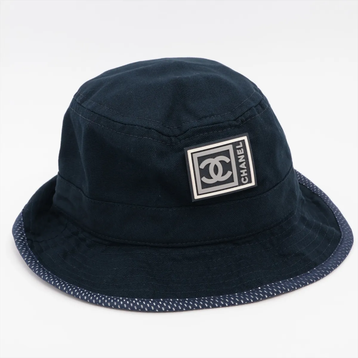 Sport Line Hat, Cotton, Navy. Shows signs of wear, — view 2