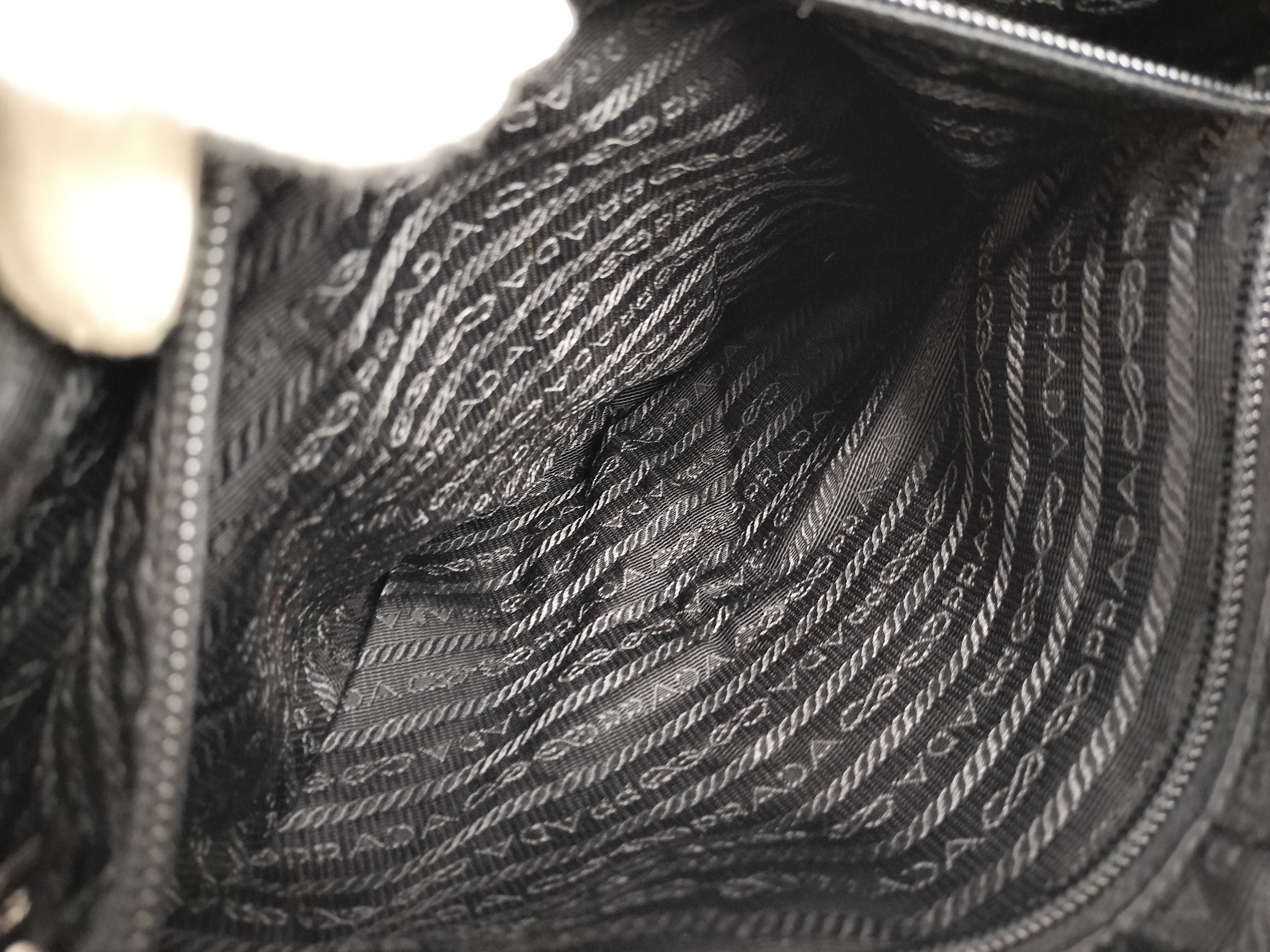 Nylon Shoulder Bag, Black Nylon Shoulder Bag — view 11