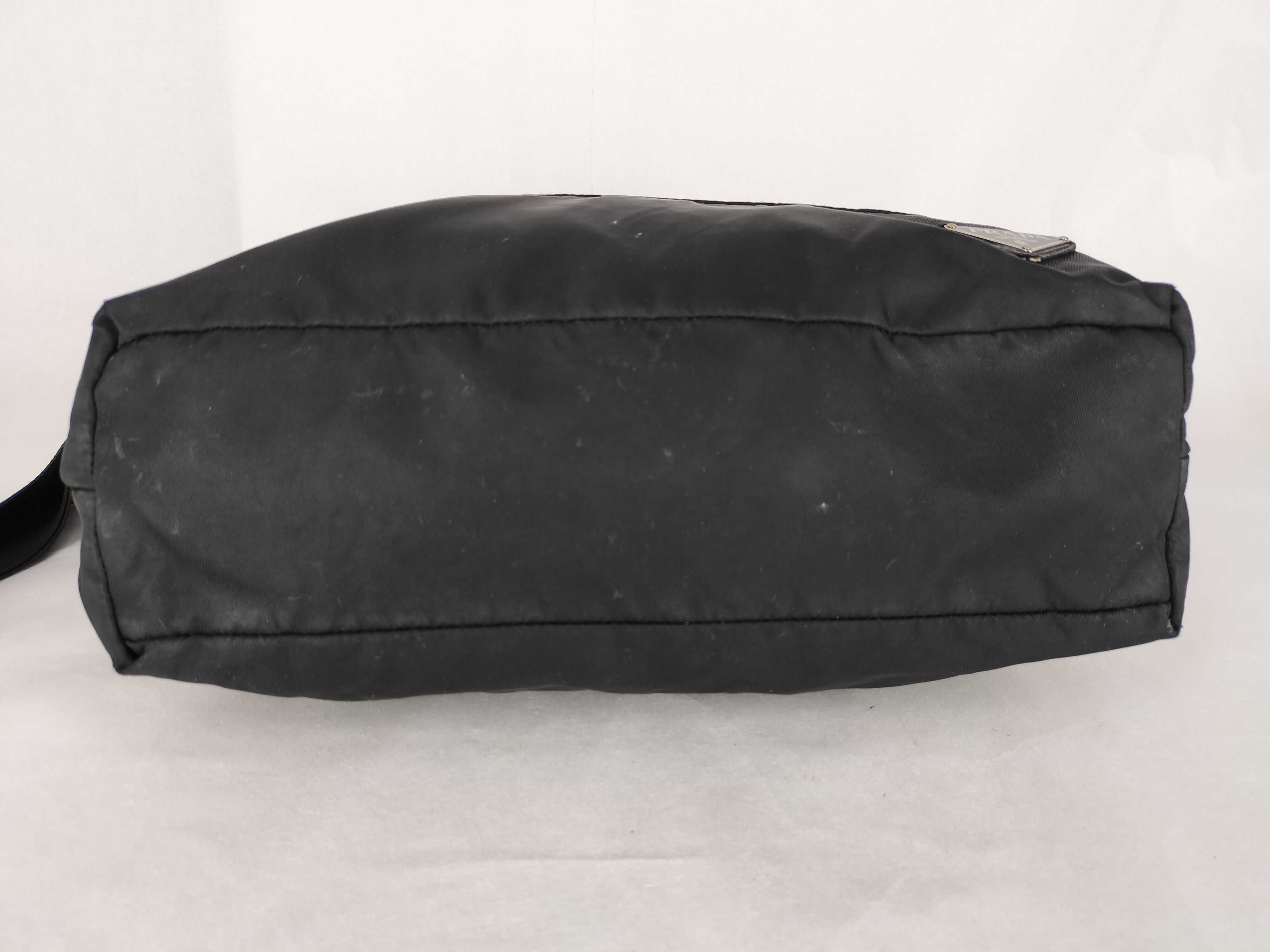 Nylon Shoulder Bag, Black Nylon Shoulder Bag — view 8
