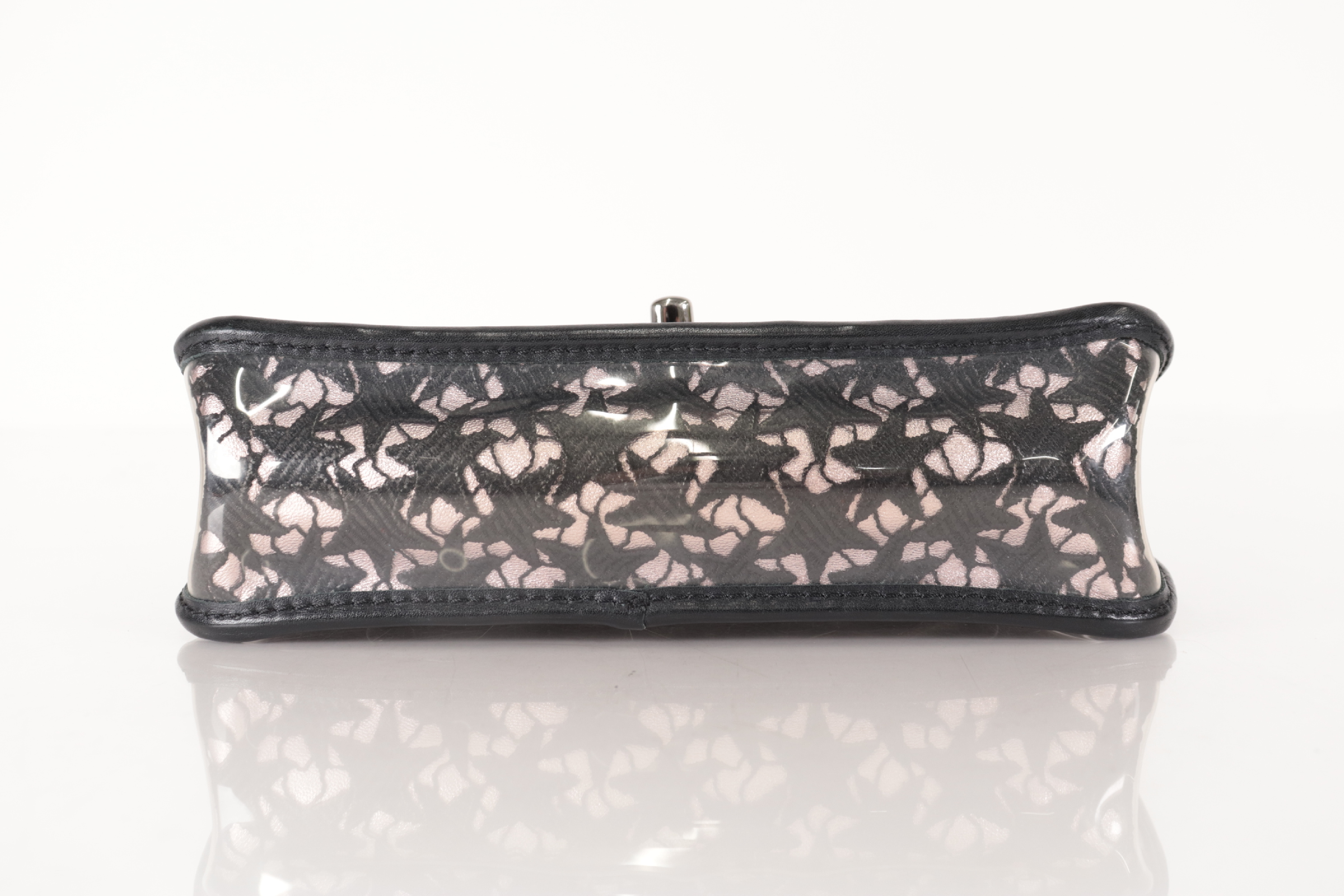 Lambskin x Clear Star Chain Shoulder Bag, Black/Pink, Silver Hardware, Serial Number 11 — view 6