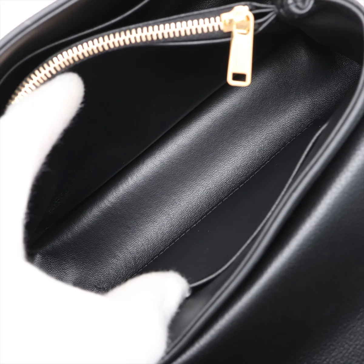 Triomphe Teen Nino Leather 2-Way Handbag, Black — view 9
